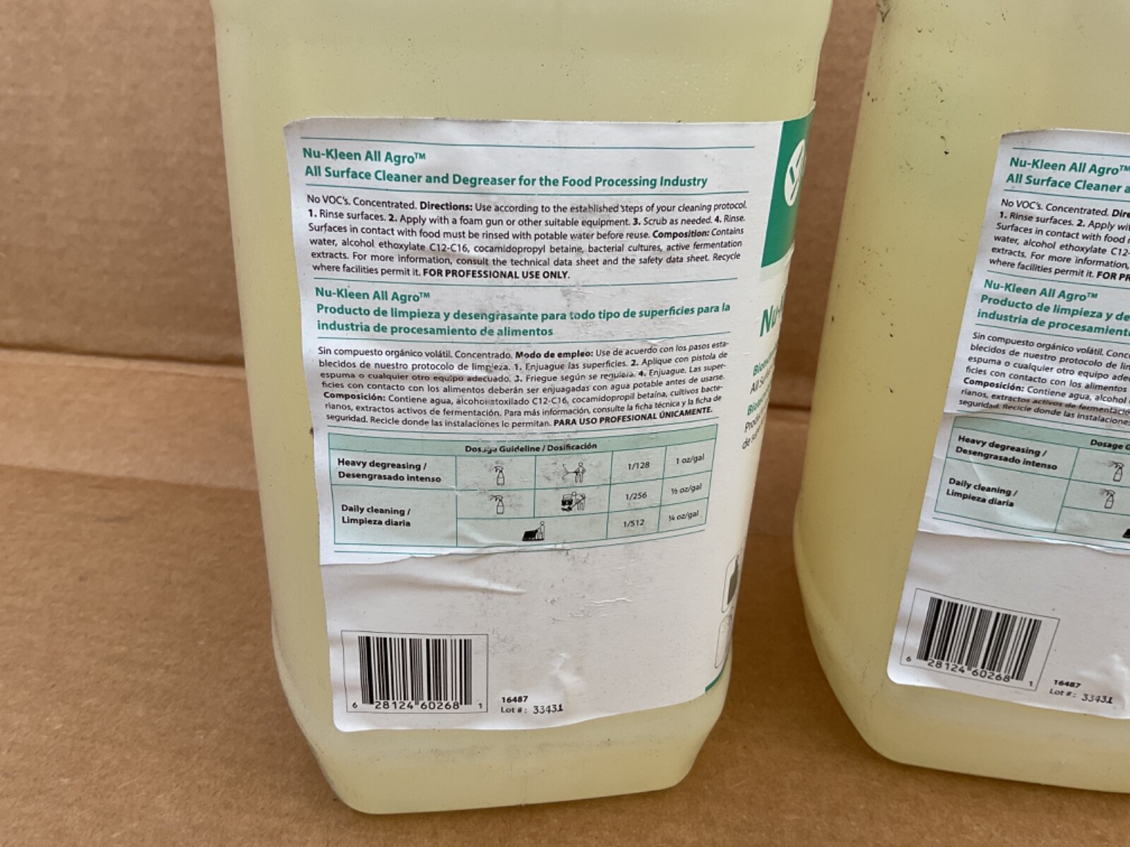 INNUSCIENCE 16487 Nu-Kleen All Agro 4L odor less All-Purpose Cleaner (Pack of 2)