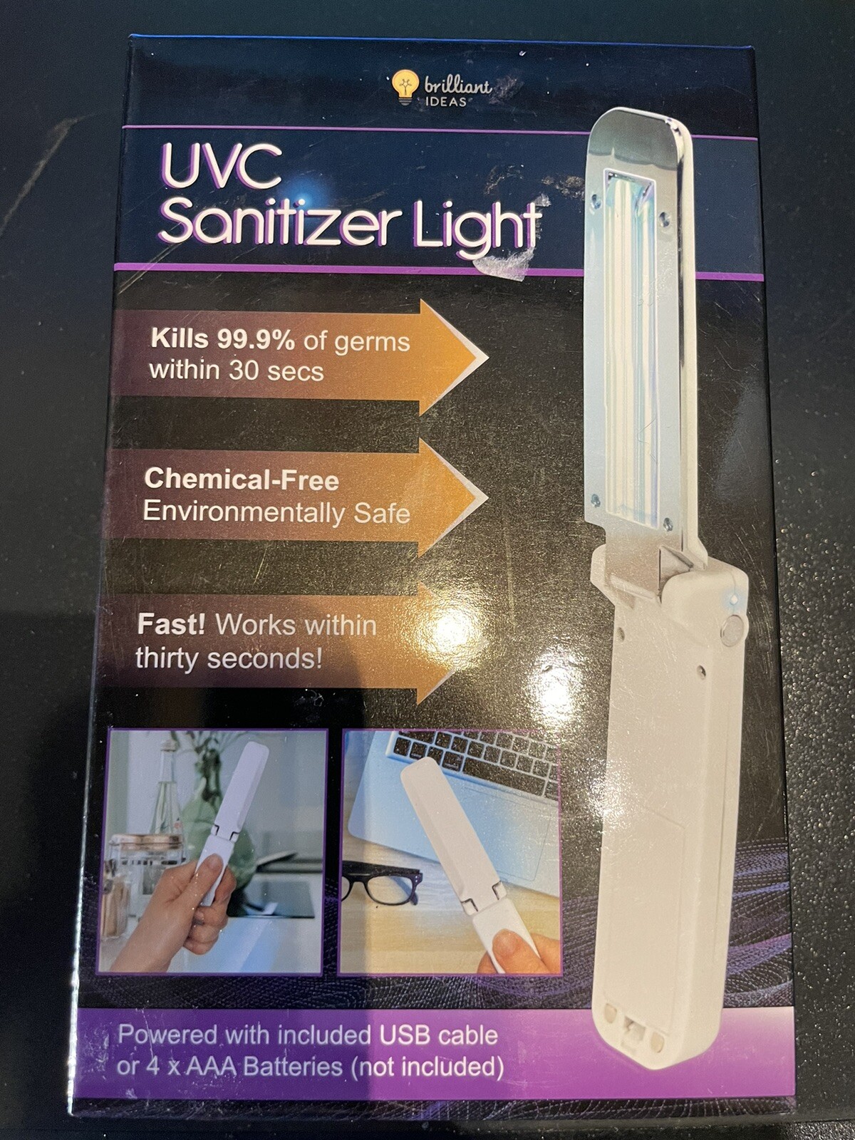 New! UVC Sanitizer Light Kills 99.9% of germs within 30s Brand New Sealed