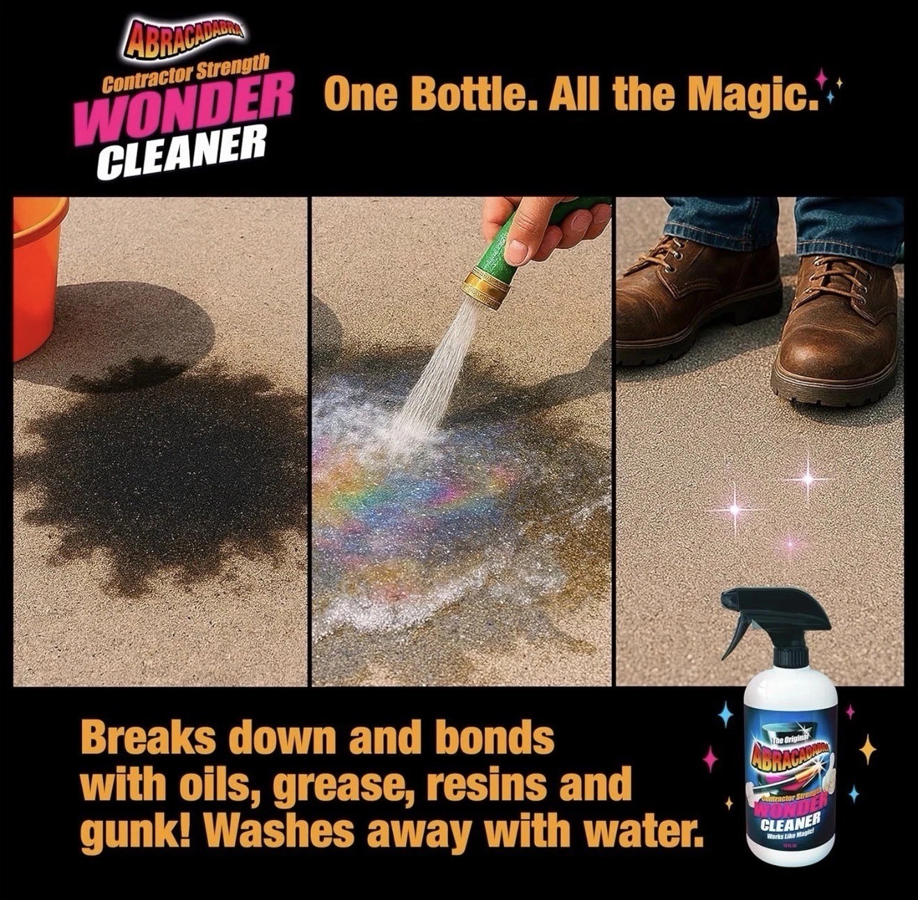 Abracadabra® Contractor Strength Wonder Cleaner – As Seen on TV – 16 fl oz – Gun