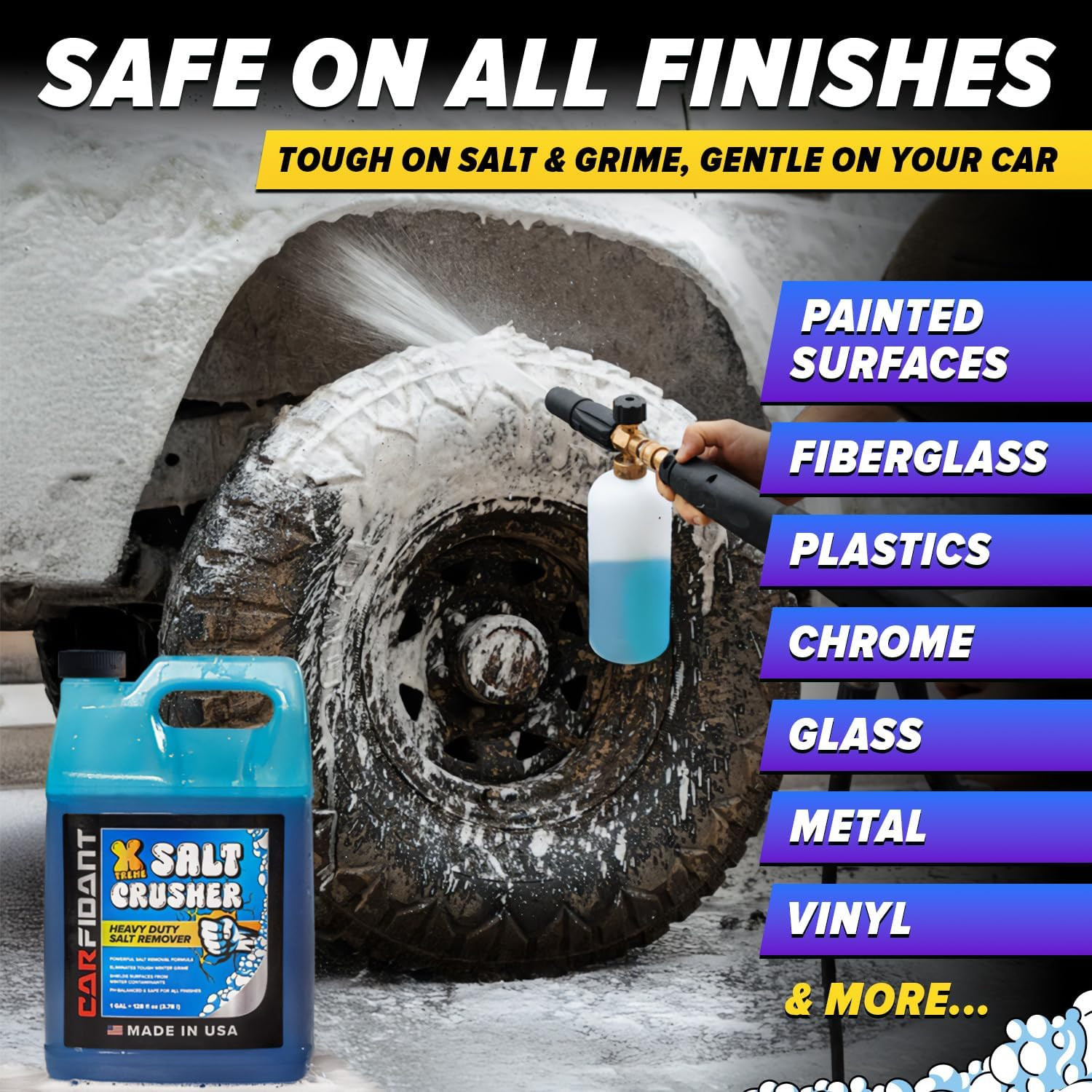Carfidant Xtreme Salt Crusher – Boat Wash Soap & Salt Remover – Marine Engine Fl
