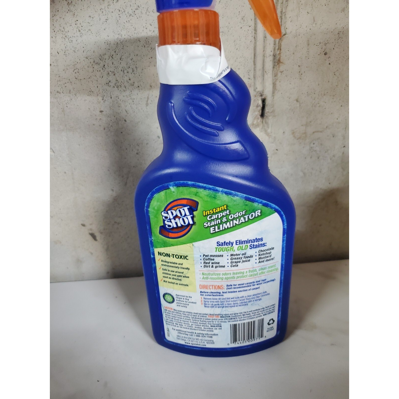 Spot Shot Instant Carpet Stain Odor Eliminator 22oz Non Aerosol Trigger Spray