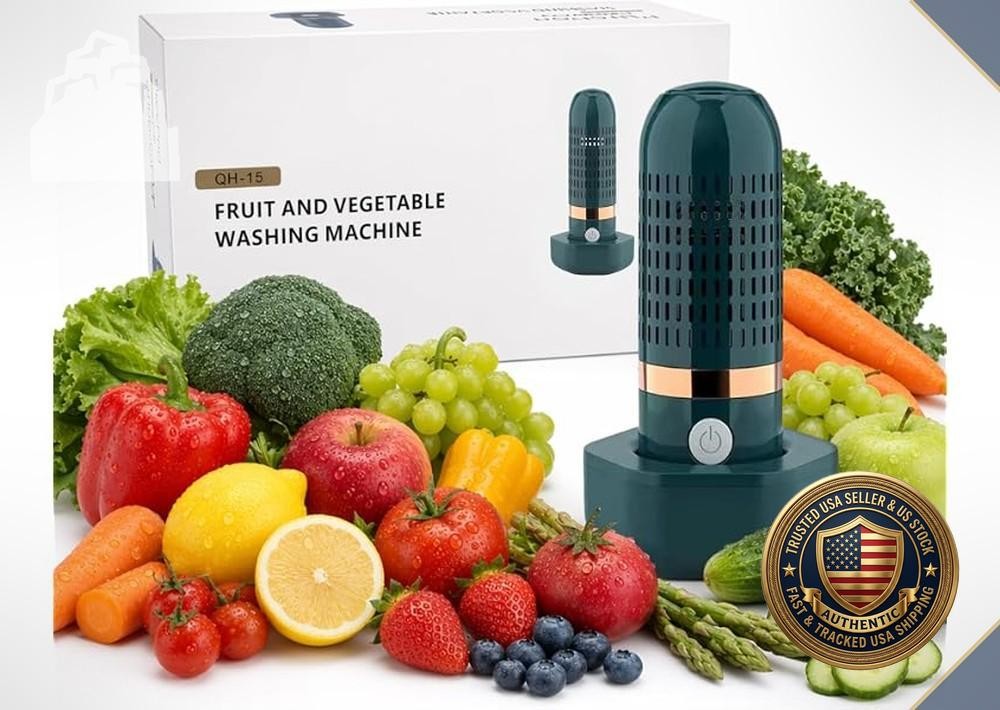 Produce Cleaner Wireless Rechargeable OH-Ion Fruit Vegetable Washer IPX7