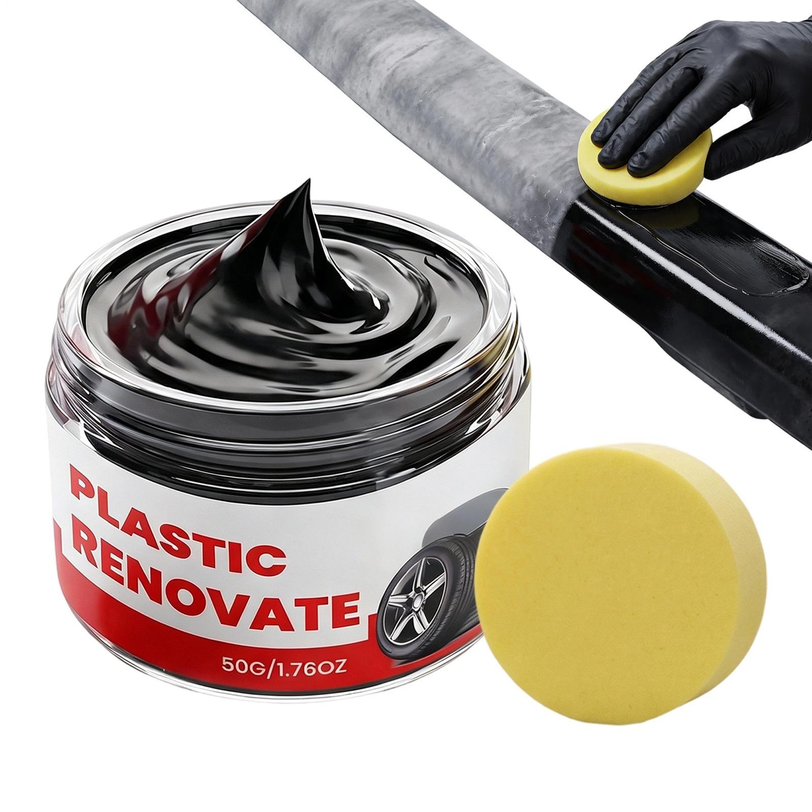 Black Car Interior Plastic Repair Scratch Remover Wax Polishing Repair Cream