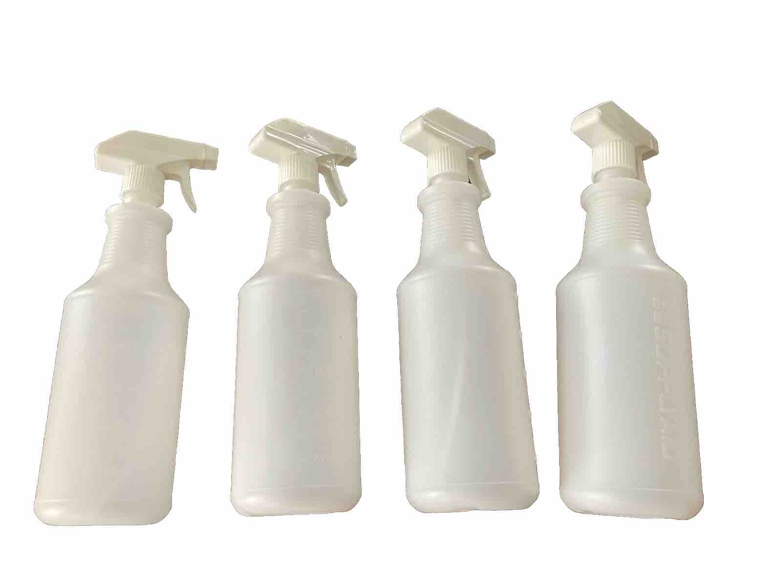 SupplyAid 32 Oz. Chemical Resistant Heavy Duty Leak Proof Spray Bottles 4-Pack