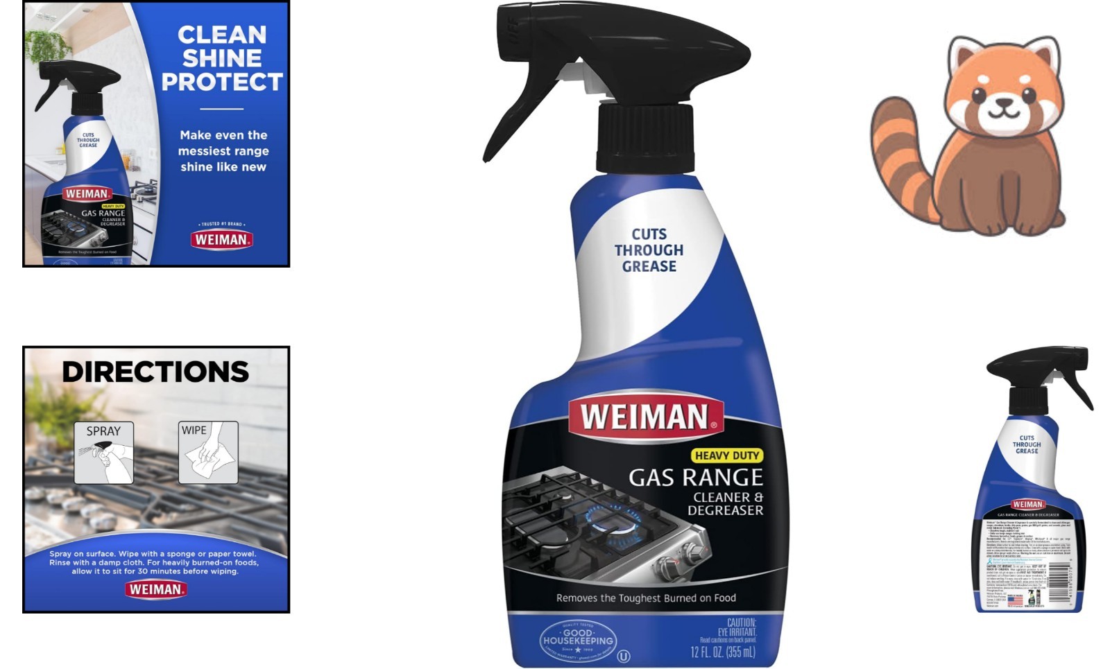Multi-Surface Lemon Gas Range Cleaner & Degreaser – Effortless Shine, 1 Count