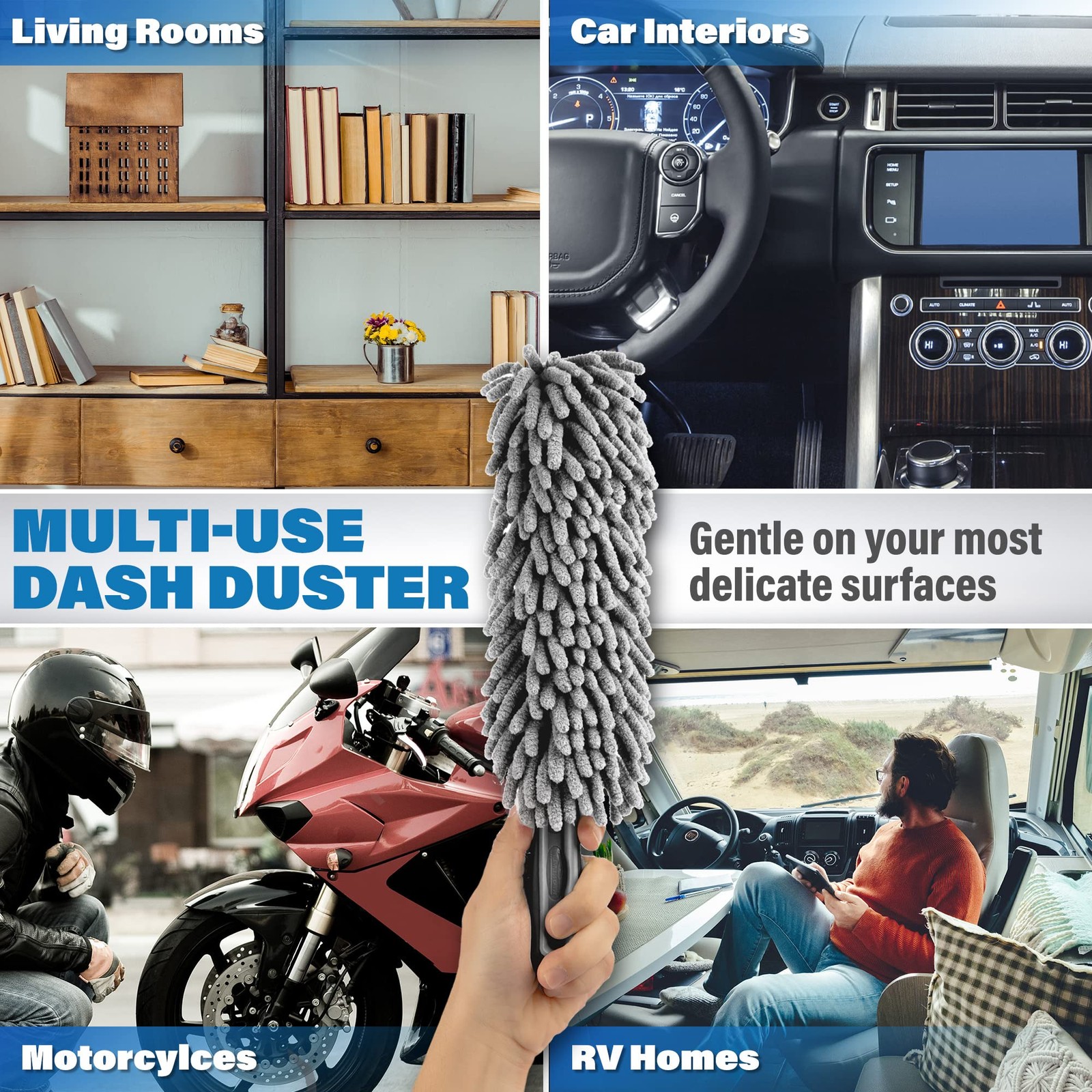 E Professional Car Cleaner Duster Brush lint & Scratch Free Car Accessories Fo