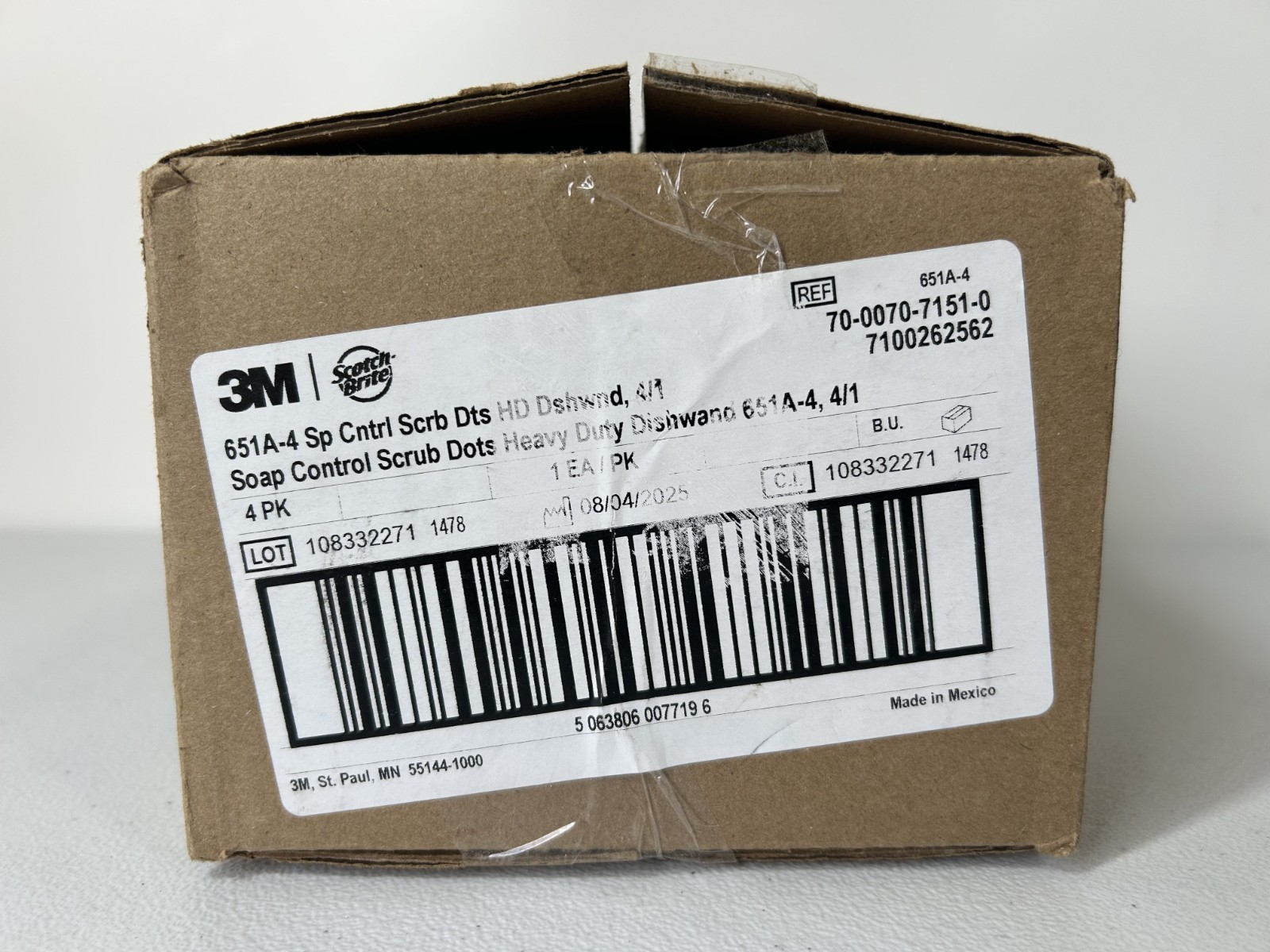3M Scotch-Brite Soap Control Heavy Duty Scrub Dots Leak-Free Dishwand (Set Of 4)