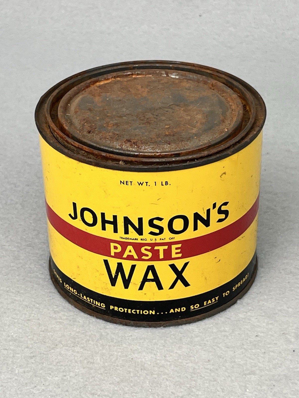 Original Formula Johnson’s Paste Wax 16 Oz. Can ALMOST Full See Weight Photo