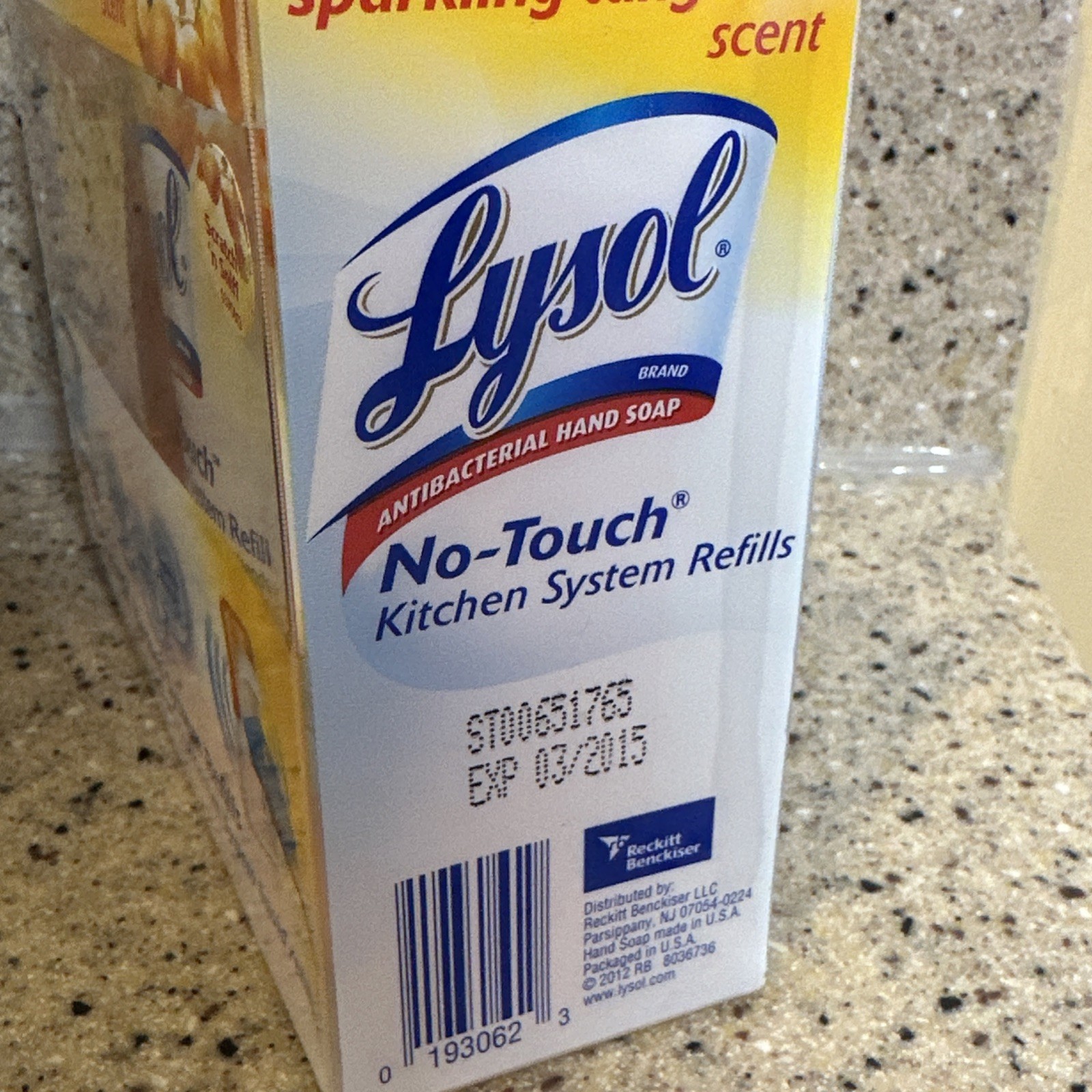 Lysol No Touch Kitchen System Refill Soap Cleaner Sparkling Tangerine 2 Pack NOS