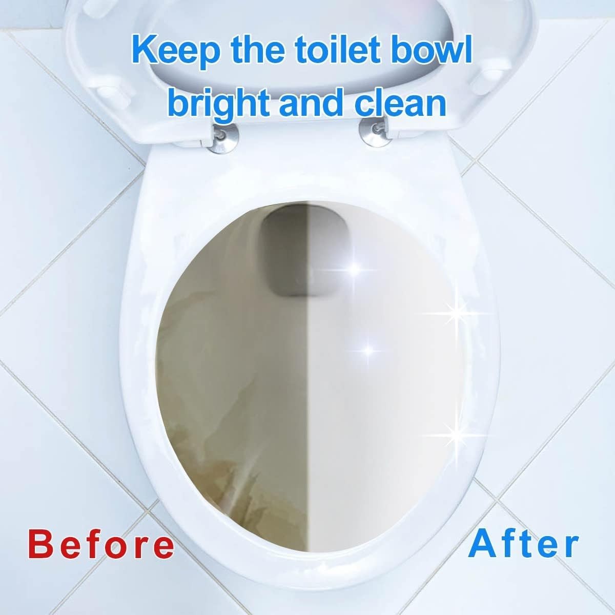 Toilet Bowl Cleaner Tablets, 12 Pack, Lime and Rust Removers, Automatic Tank Cle