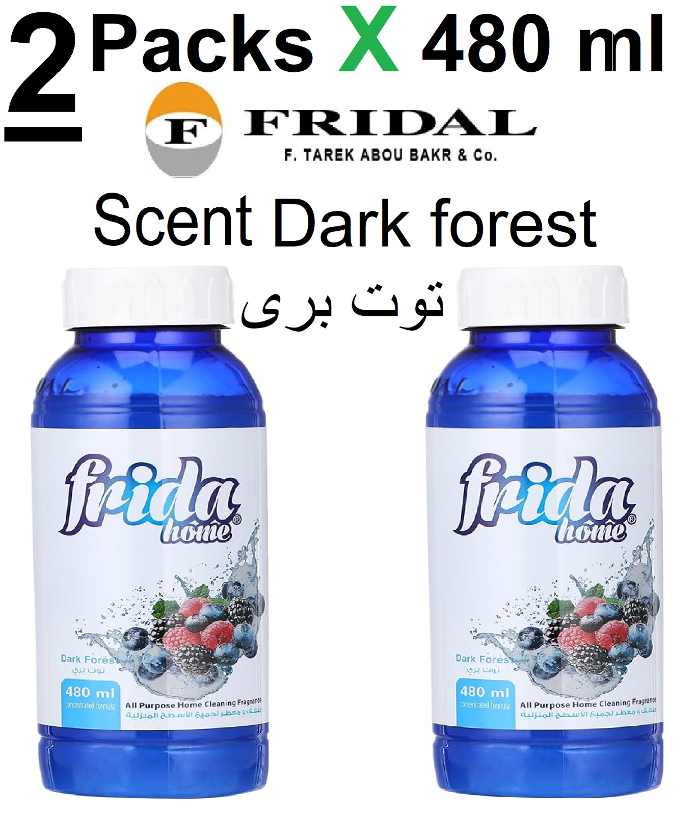 Frida Home All Purpose Home Cleaning Fragrance ,Dark forest (2Pack X 480 ml )