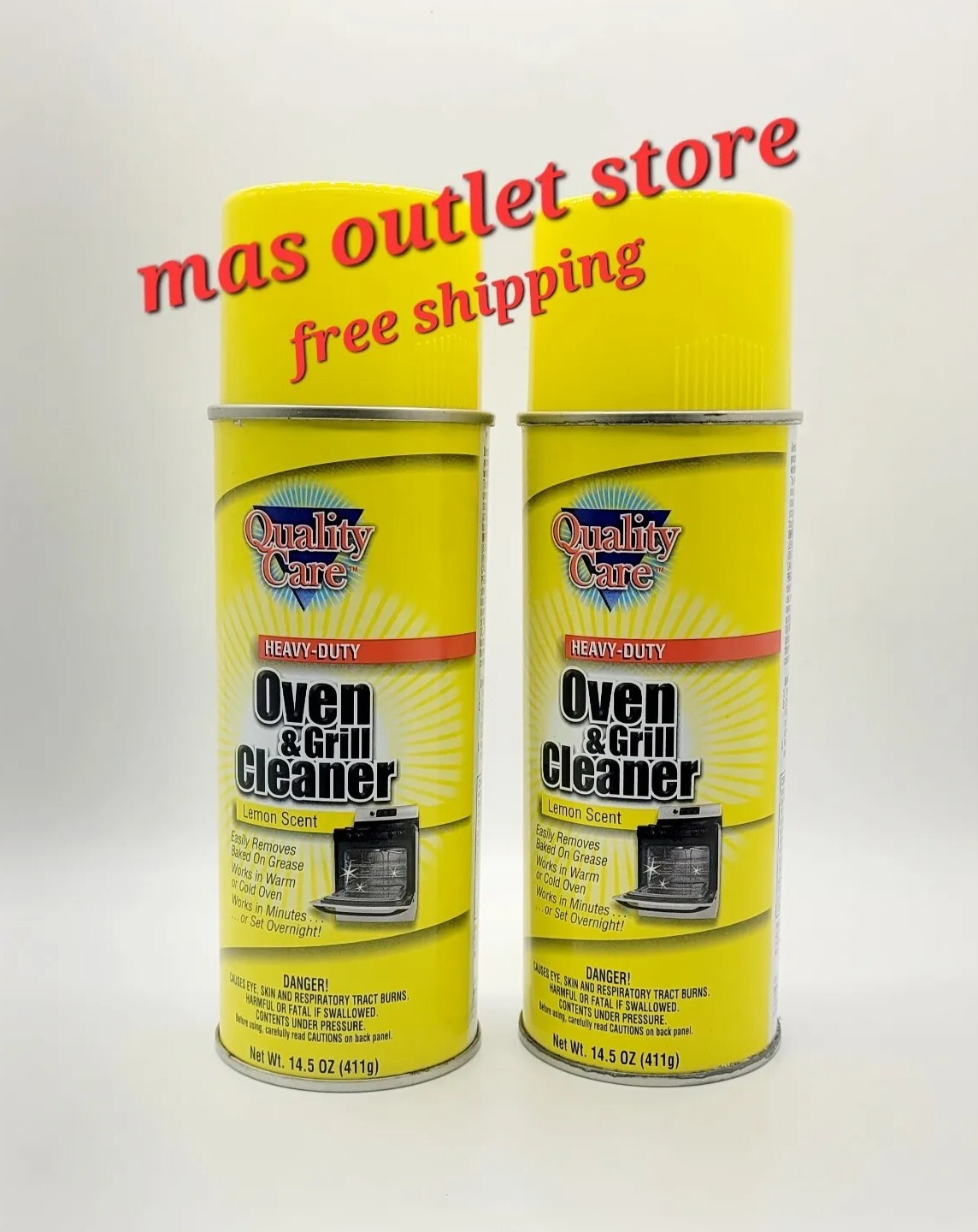 (Bundle Of 2) Heavy Duty Oven & BBQ Grill Cleaner Spray in Lemon Scent, 14.5 Oz