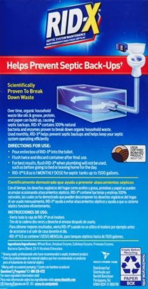 Effective Septic System Treatment, 9.8 oz Powder – Prevent Backups Naturally