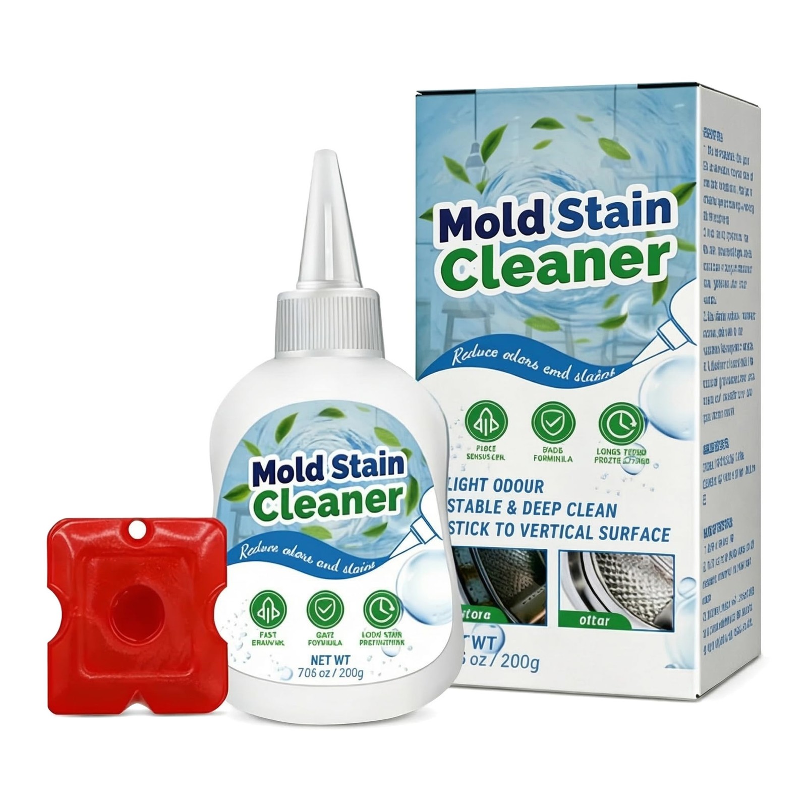 Mold Stain Cleaner Gel Bathroom Grout Washing Machine Gasket Shower Caulk 6.7oz