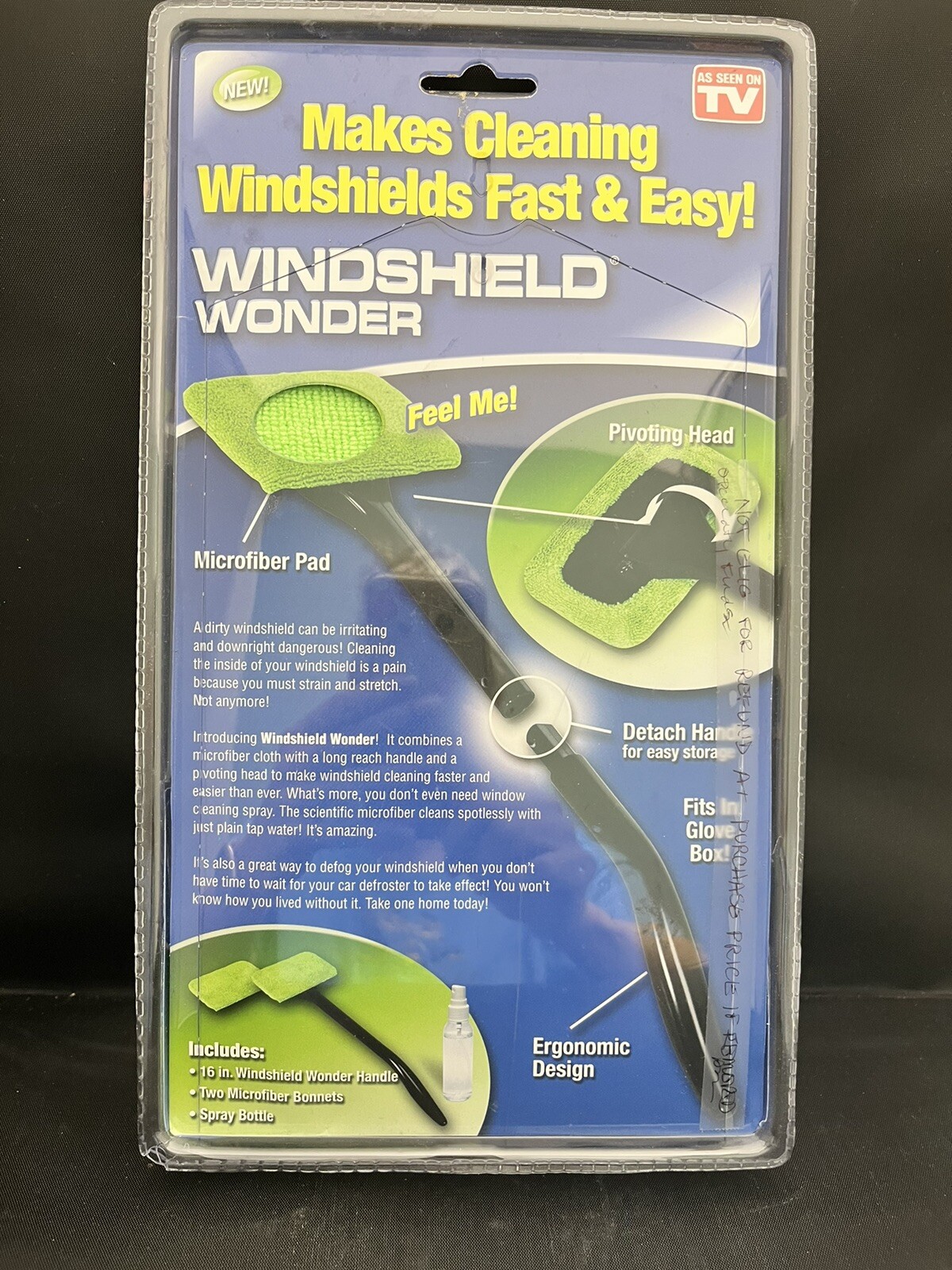 As Seen On TV – Windshield Wonder – Cleaning Fast & Easy, Microfiber New