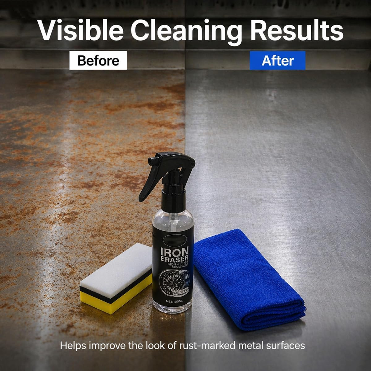 Iron Eraser Rust Remover Spray for Car Wheels & Paint, 100ML Rust And Brake Dust