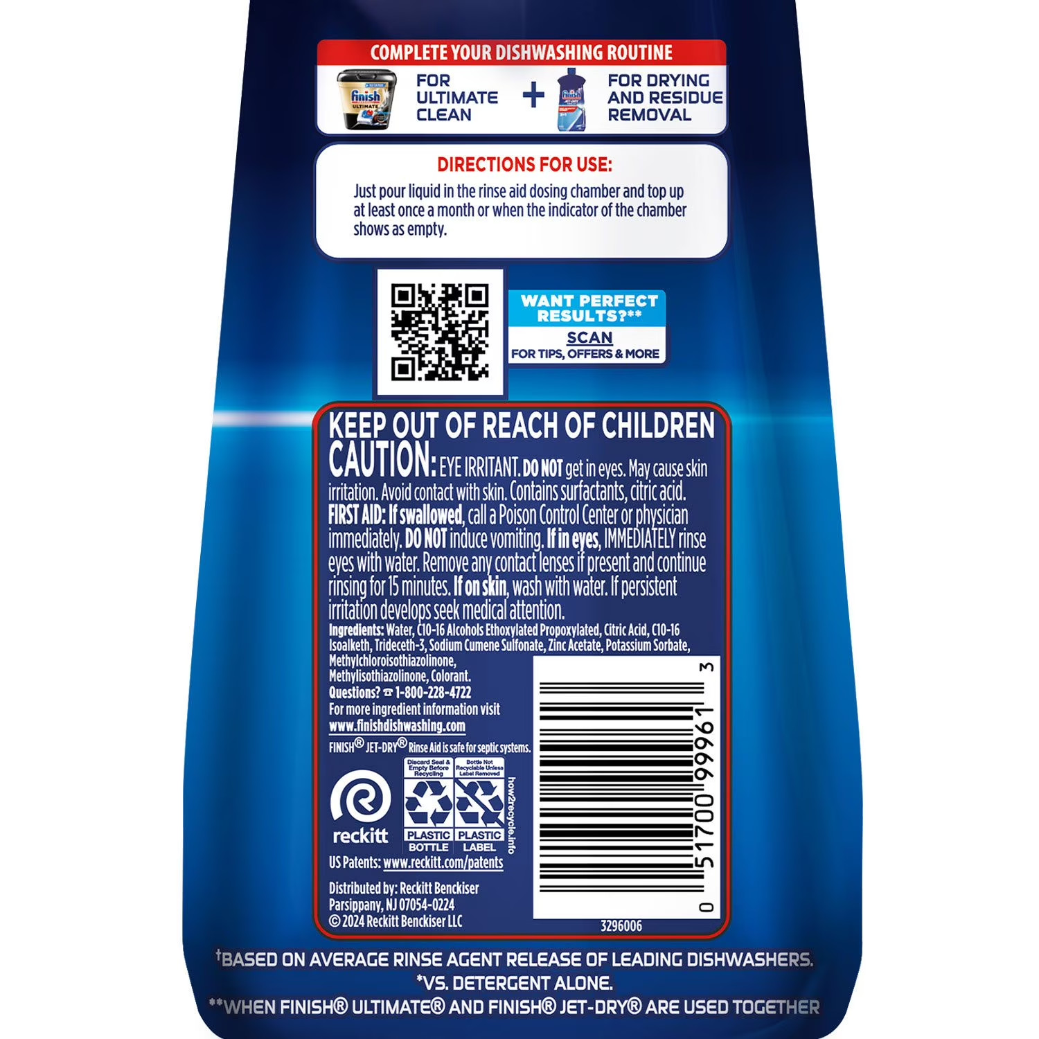 Finish Jet-Dry Rinse Aid, 38 fl. oz.