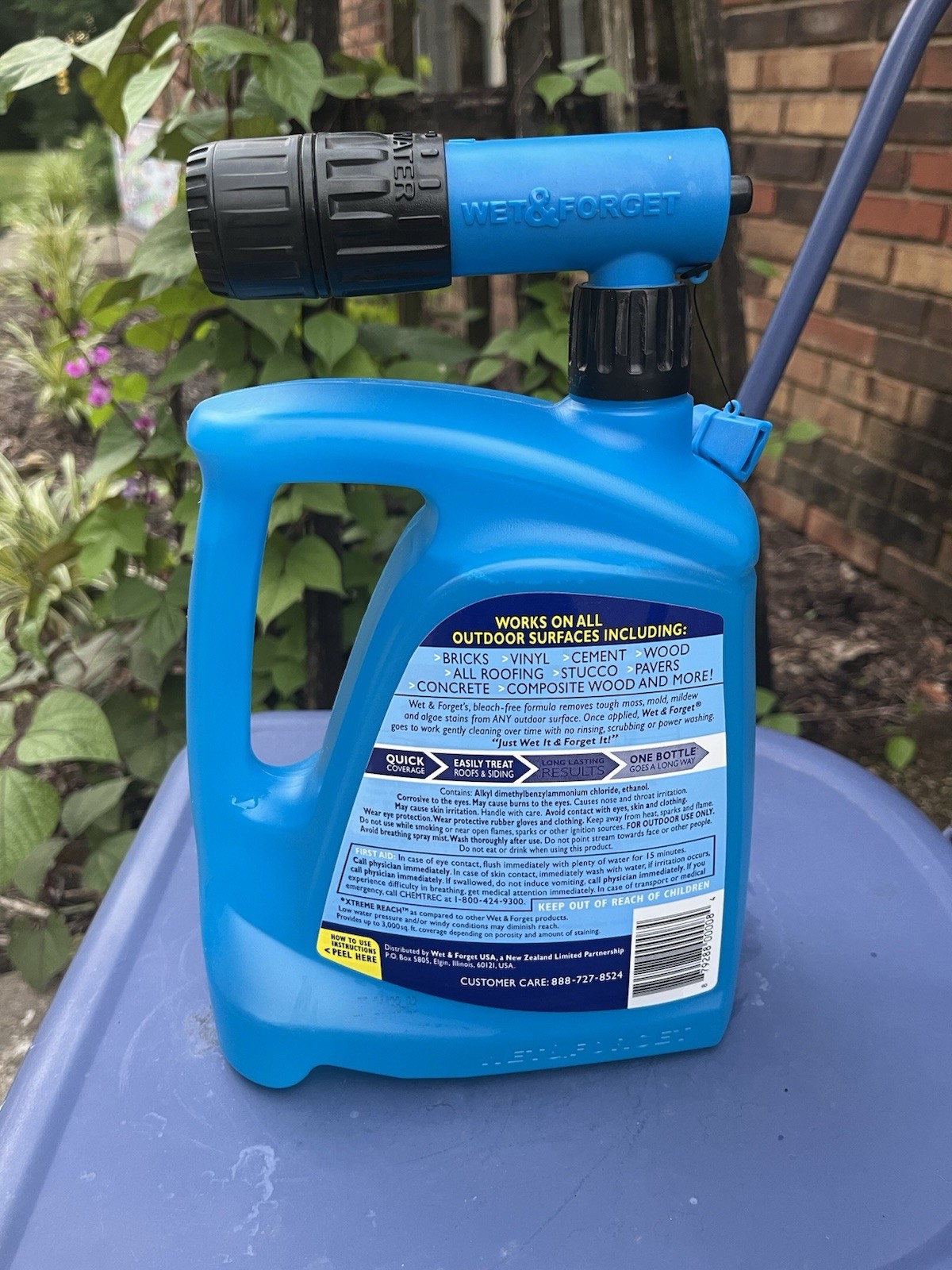 68oz LARGE SIZE Outdoor Cleaner Xtreme Reach Wet and Forget Hose End Refill Mold