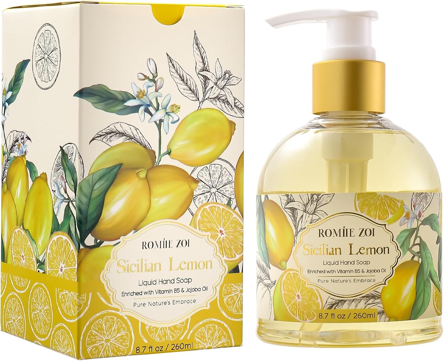 Liquid Hand Soap with Box – Lemon – 260ml/ 8.7 fl.oz