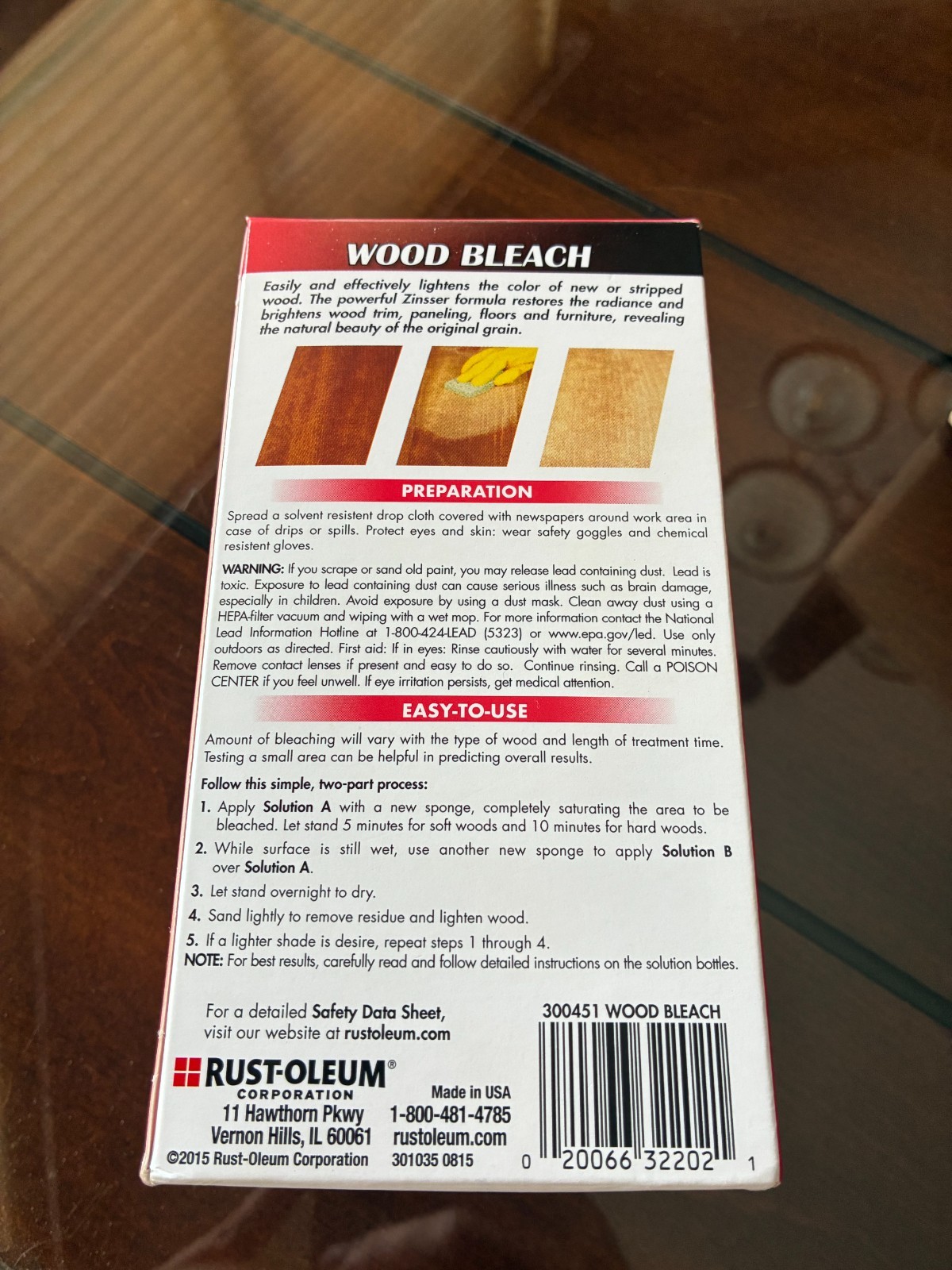 Zinsser Wood Bleach Kit, Two 8 oz Bottles- 300451