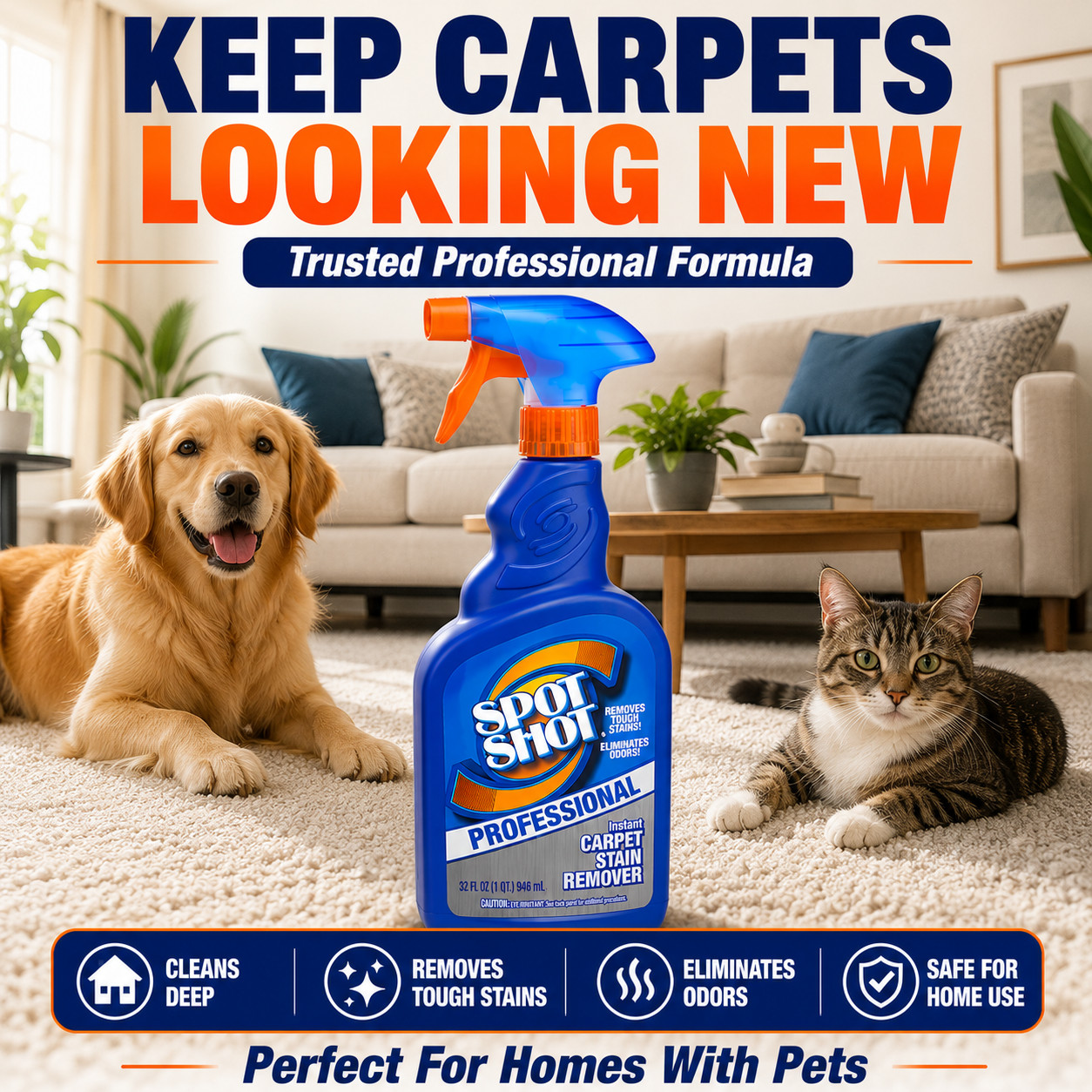 Spot Shot 32 oz Carpet Stain Remover Professional Spray 1 3 12 24 Pack