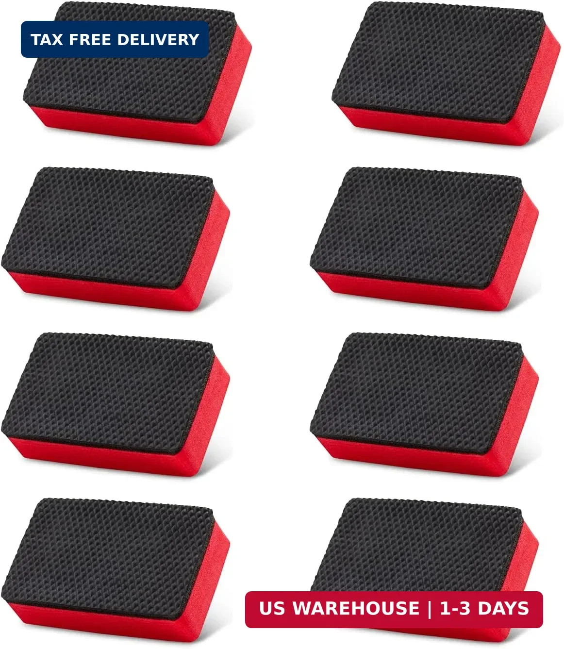 8PCS Clay Bar Sponge, Fine Grade Auto Detailing,Magic Car Pad Block Cleaning, Wa