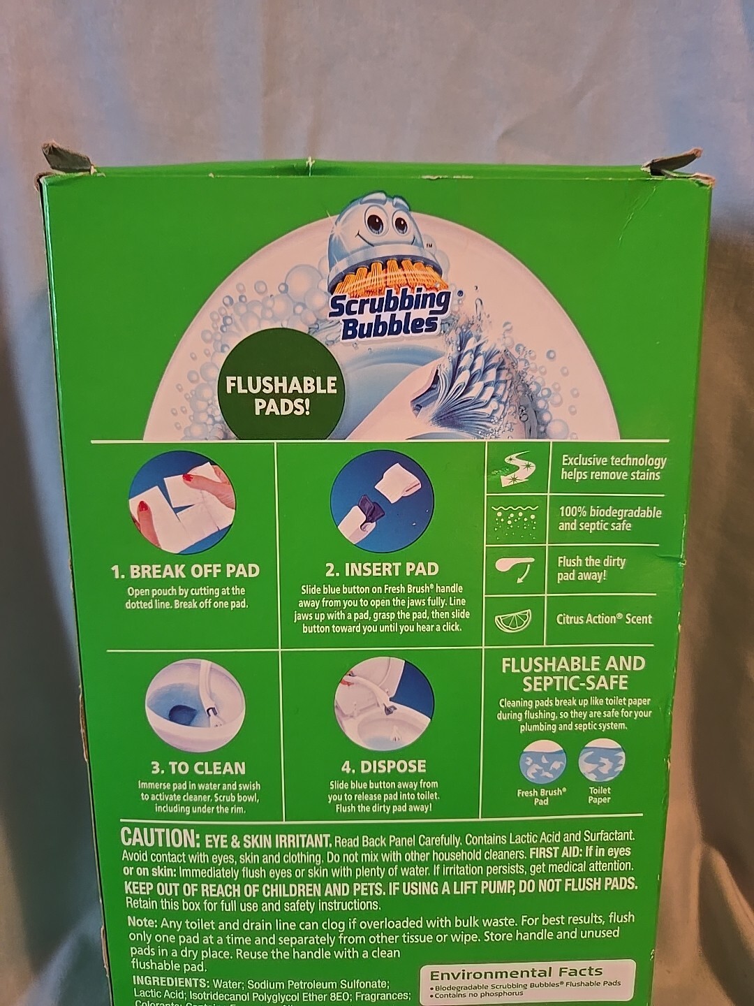 Scrubbing Bubbles Fresh Brush Flushable Refills Citrus 20 Ct New