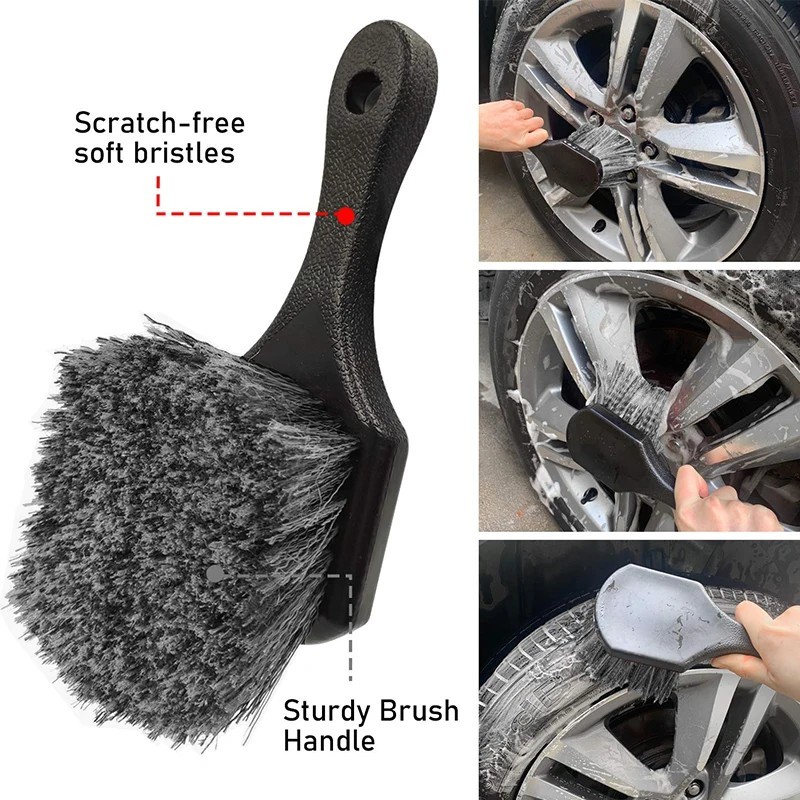 Car Wheel Tire Rim Cleaning Brush Detailing Washing Tool