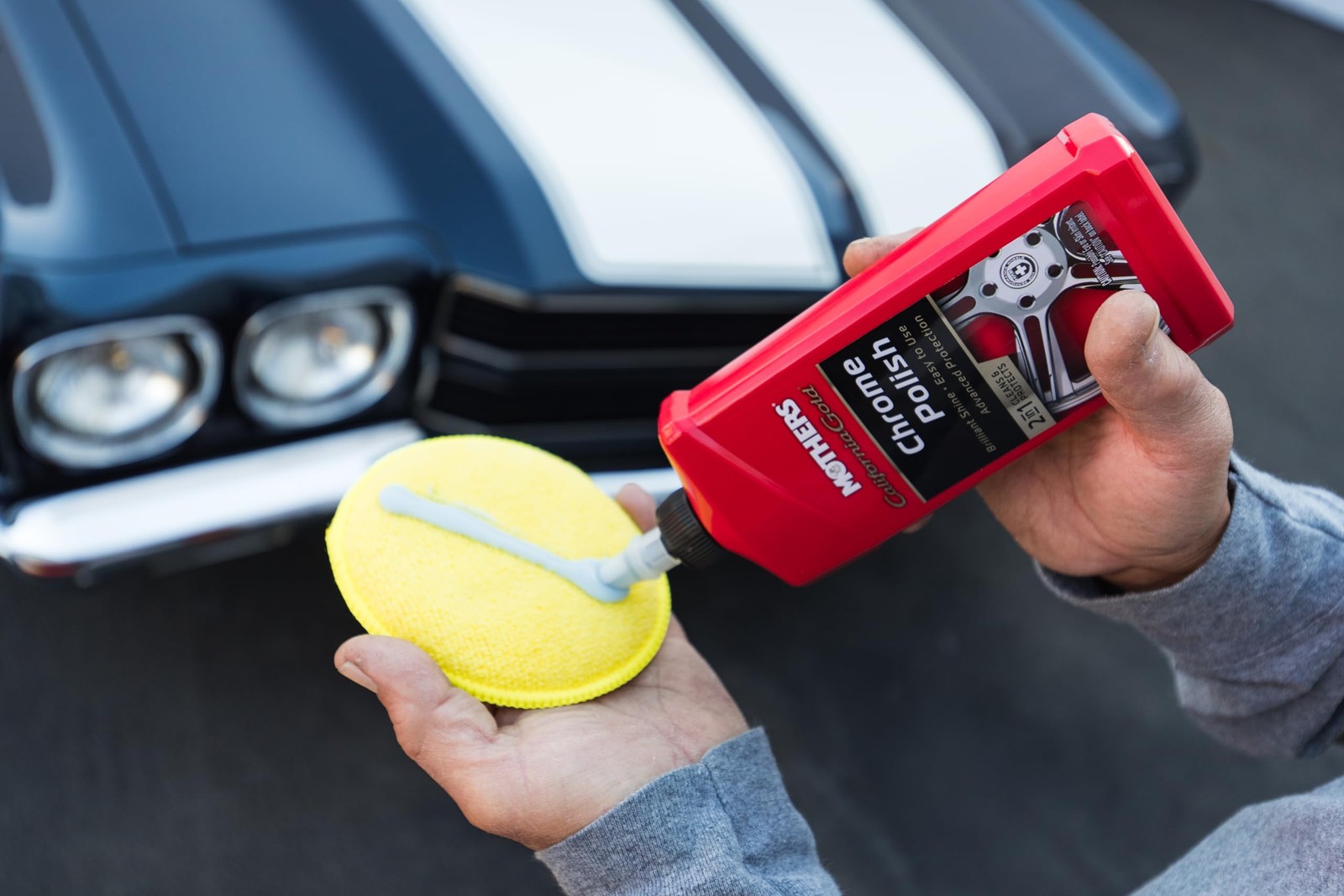 California Gold Chrome Polish, 12 oz. — Cleans & Brightens Chrome Bumpers, Wh…