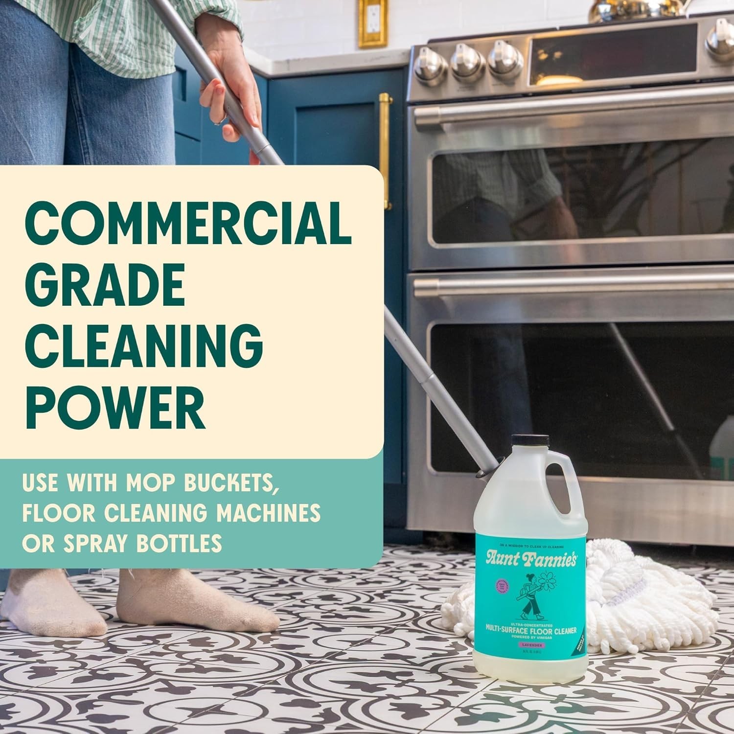 Multi-Surface Lavender Vinegar Cleaner – 64 oz Ultra Concentrated & Cruelty-Free