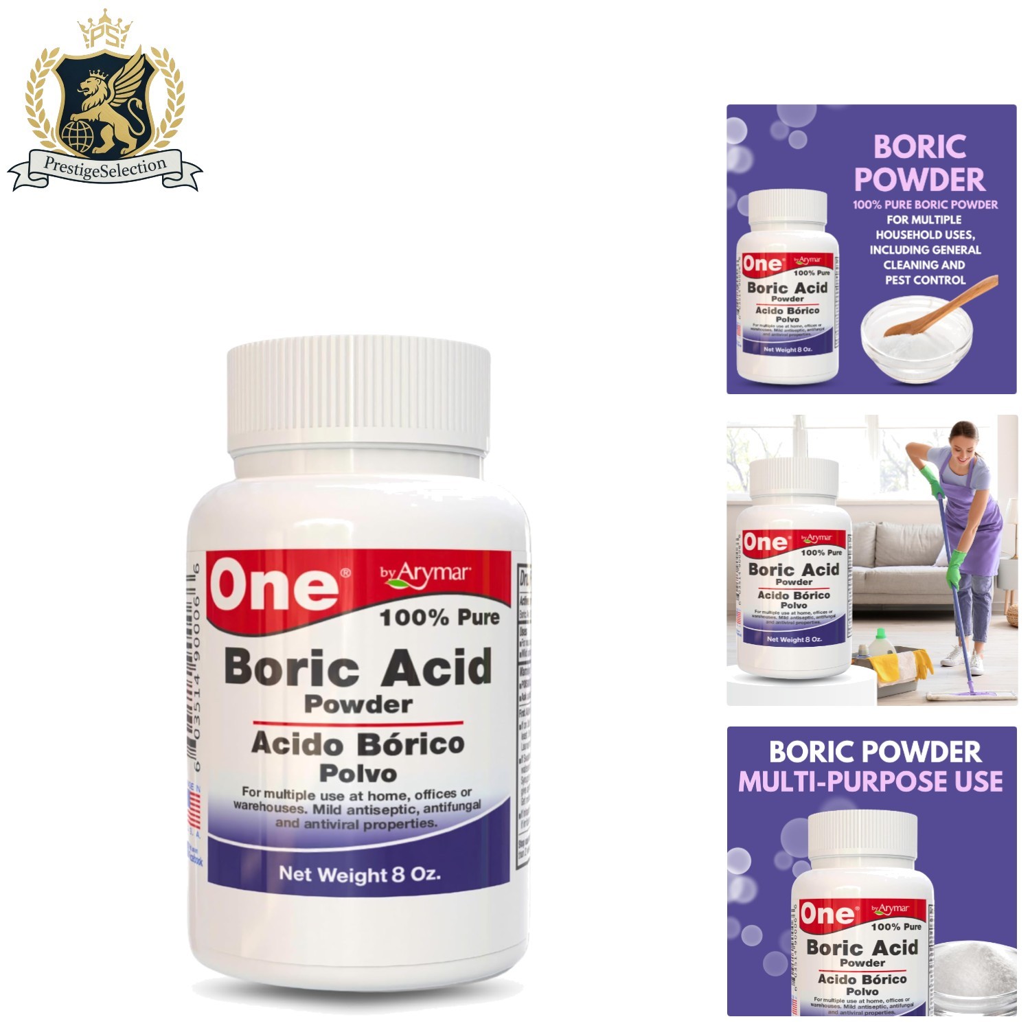 Eco-Friendly Boric Powder – 8oz Multipurpose Cleaner & Freshener – Made in USA