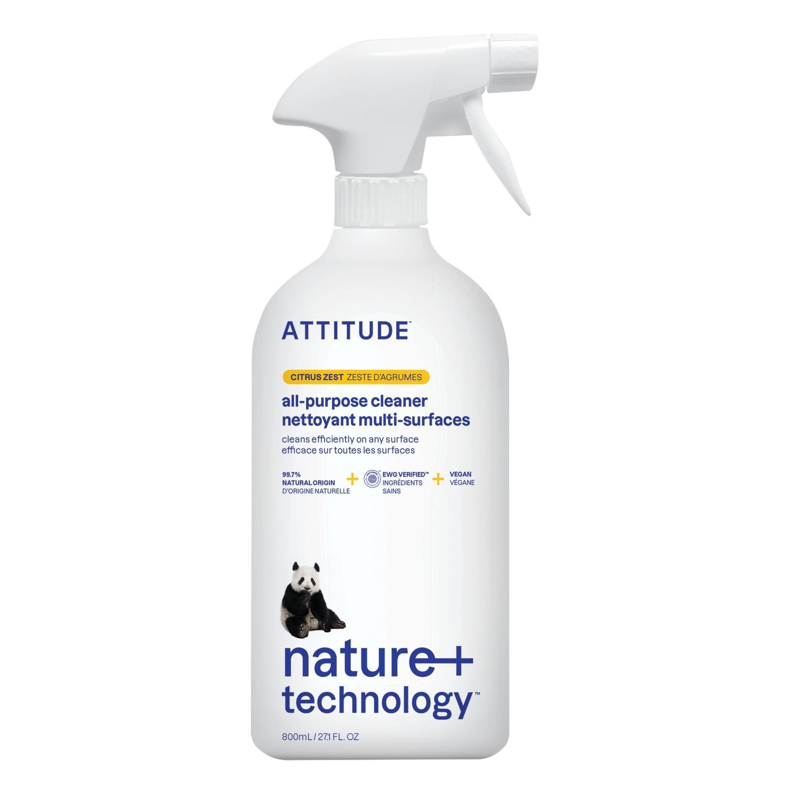 Attitude All Purpose Cleaner Spray | Ewg Verified | 94 Plant-based | Citrus Zest