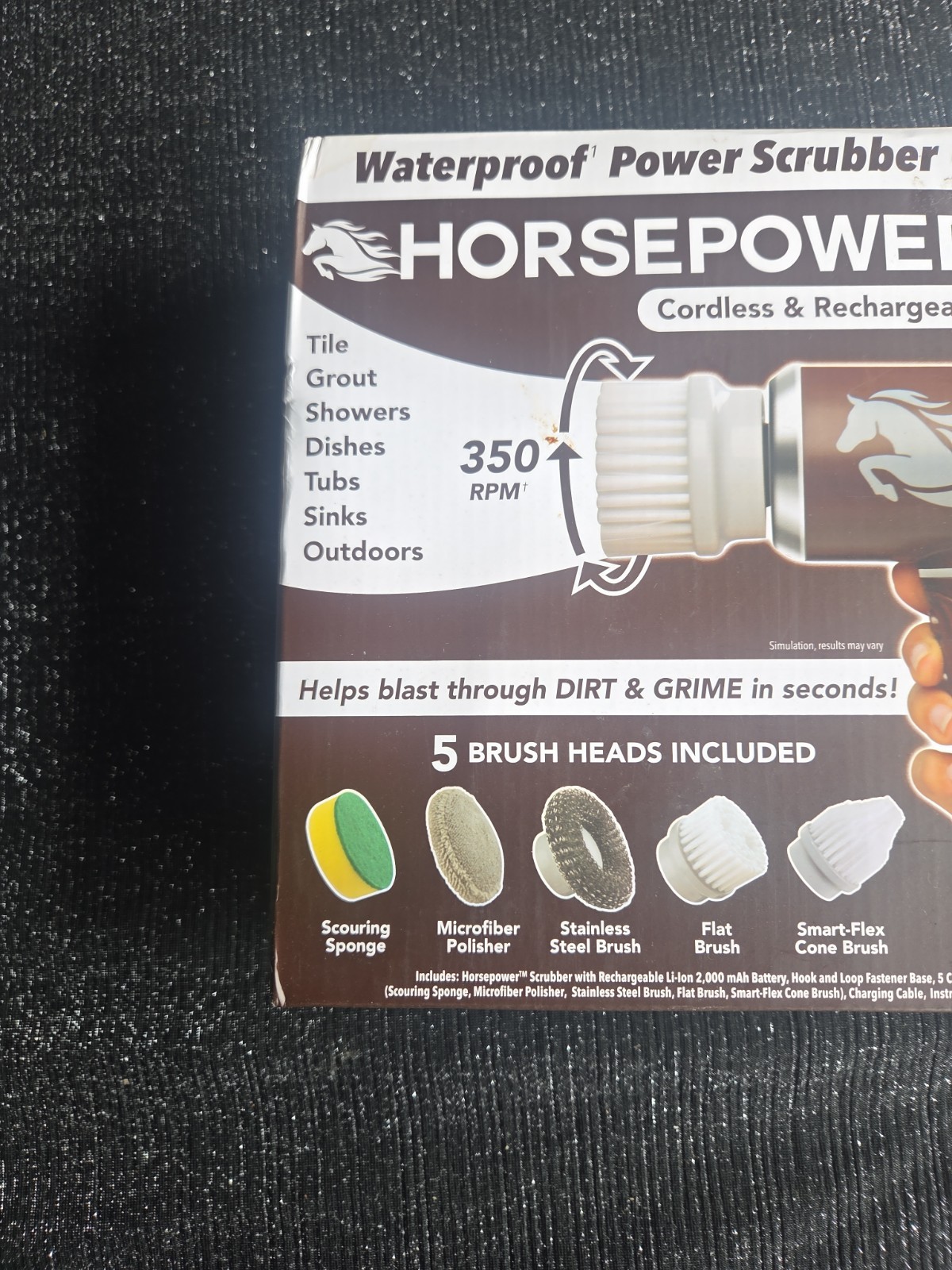Ruby Horsepower Scrubber Electric Power Spins 350 RPM