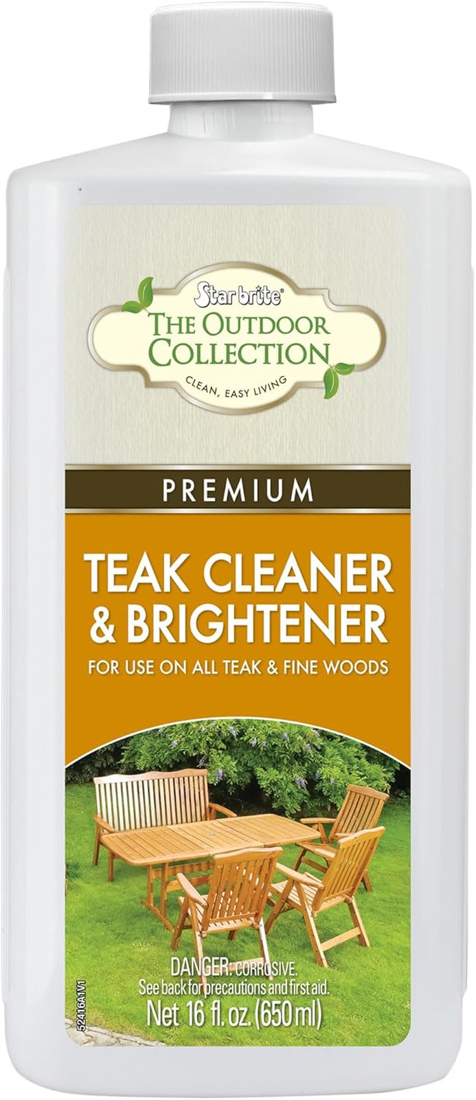 Outdoor Collection Teak Cleaner & Brightener – One-Step Teak Restorer – Renew