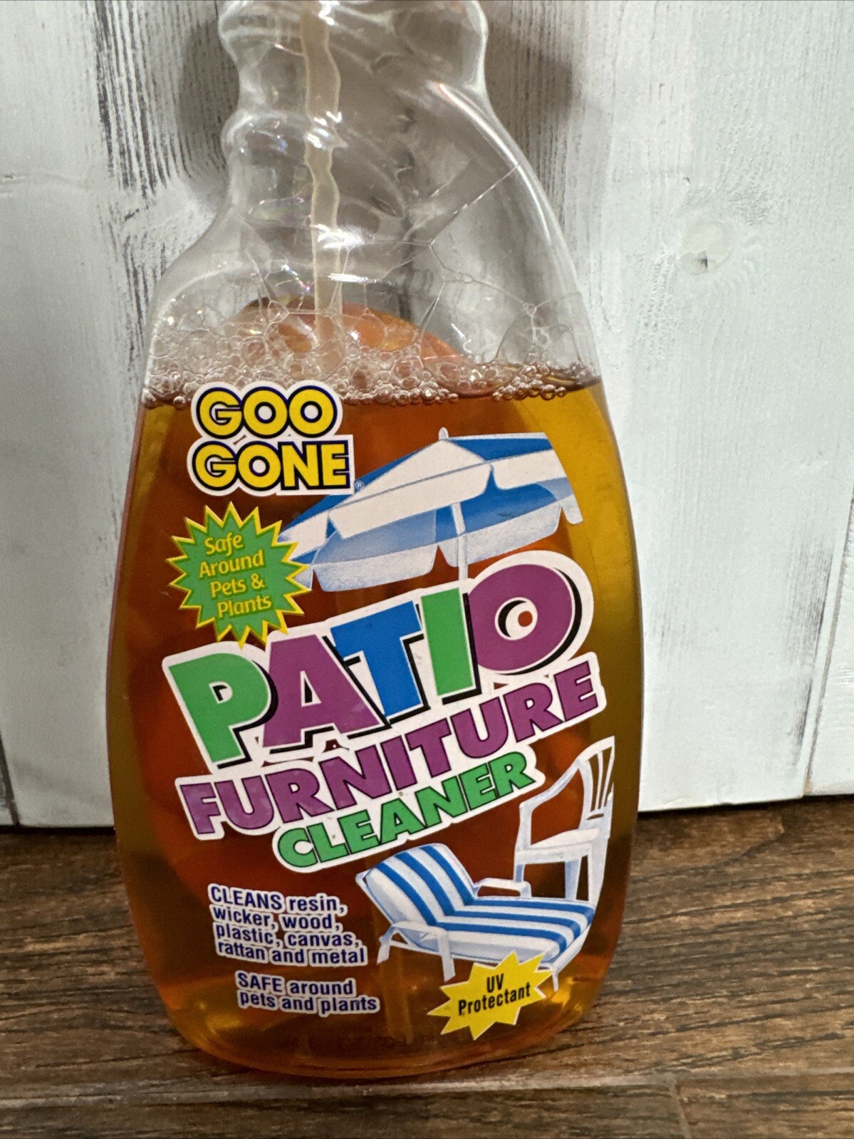 Goo Gone Outdoor Patio Furniture Cleaner Citrus Spray Rattan Wicker Metal UV