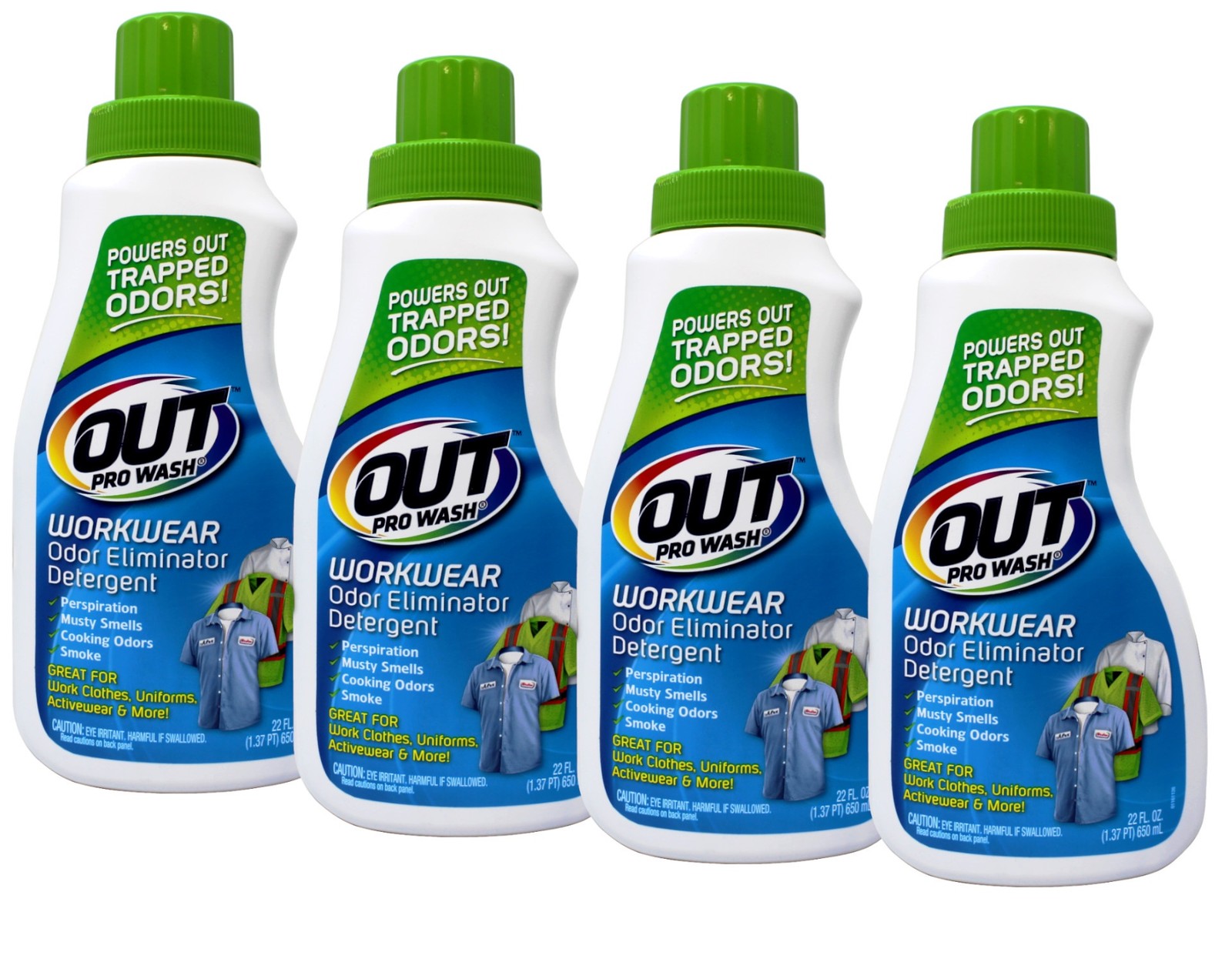 OUT ProWash Odor Eliminator & Stain Remover, 22 oz – 4 Pack