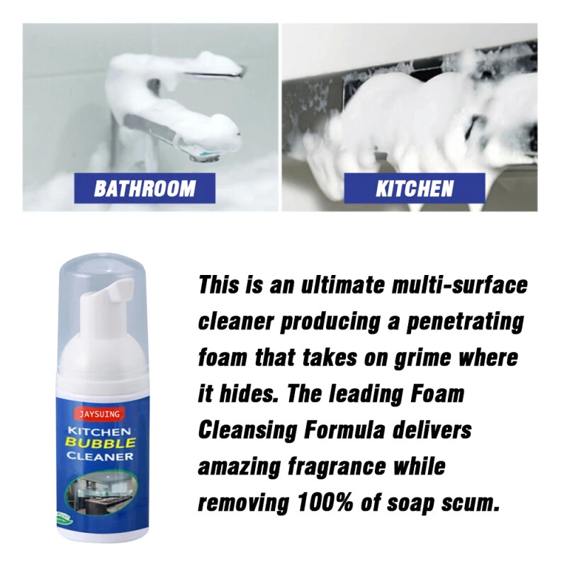 30ML Cleaning Bubble Spray Kitchen Grease Rust Remover Home Dirt Oil Descaling