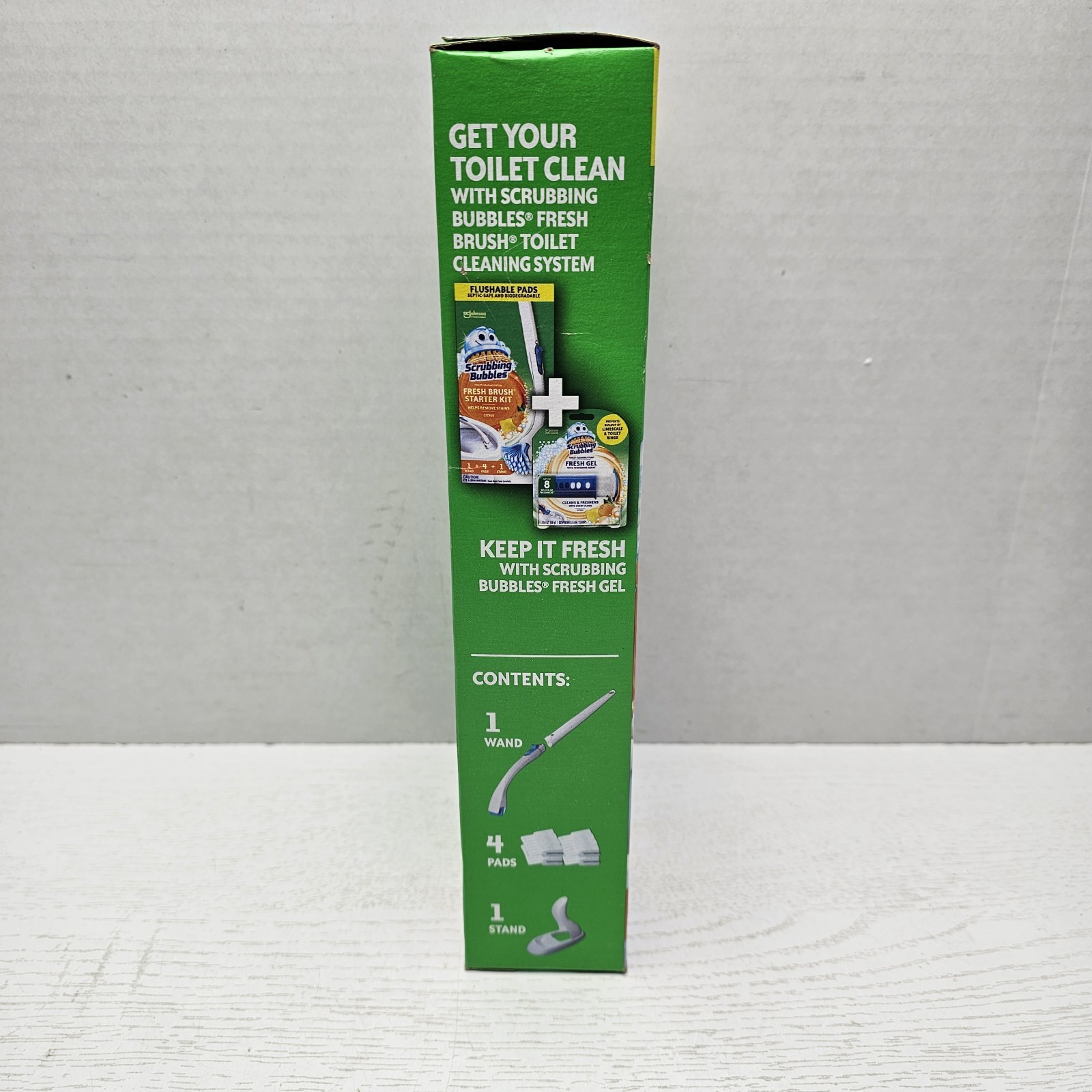 Scrubbing Bubbles Fresh Brush Toilet Scrubber Kit Flushable Pad Refills Citrus