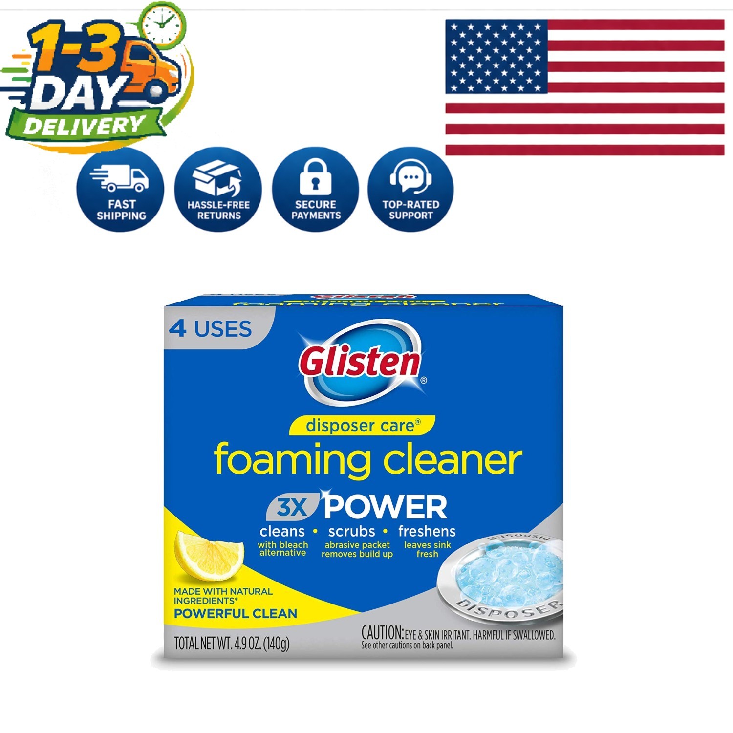 Weekly Garbage Disposal Maintenance Cleaner with Fresh Lemon Scent and Foam