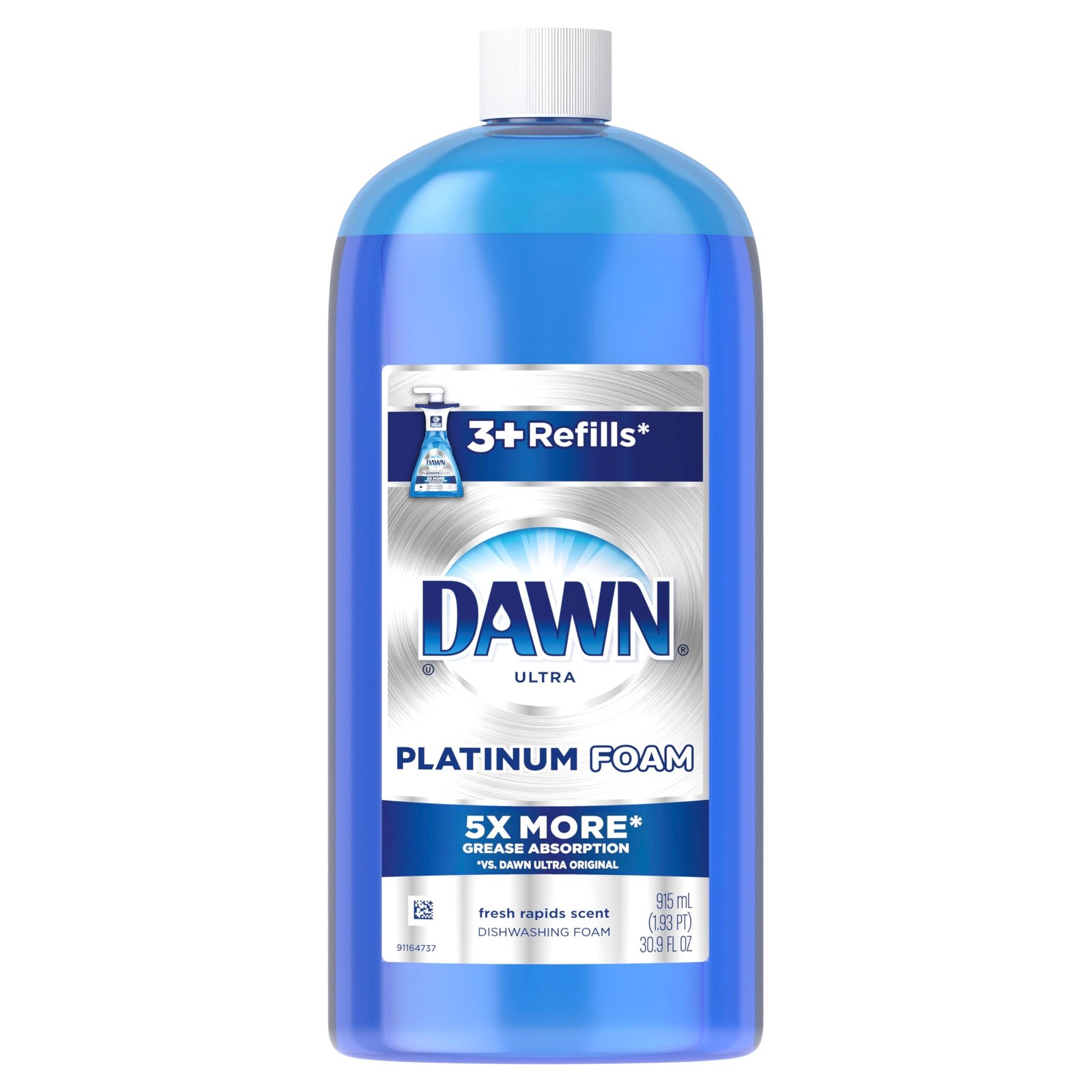 Dawn Direct Foam Dish Soap Refill Fresh Rapids Scent 30.9 Fl Oz 6 Pack