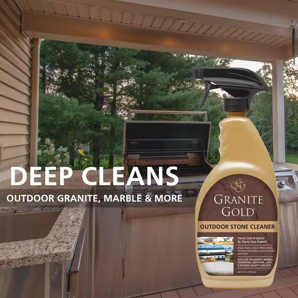 24 Oz. Outdoor Stone Cleaner and Countertop Polish for Granite, Marble, Traverti