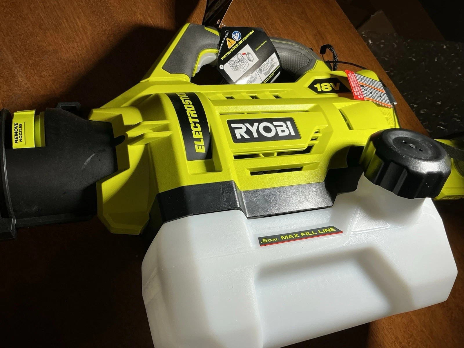 RYOBI 18V Cordless Electrostatic 0.5 Gal. Sprayer P2809 Tool Only