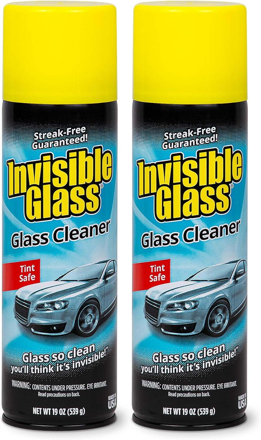 91164-2PK Premium Aerosol Glass Cleaner Spray for Car Windshields and Windows, A