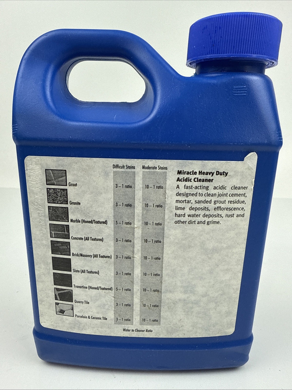 Miracle Sealants Heavy Duty Acidic Cleaner 32 Oz Fast Acting Exterior & Interior