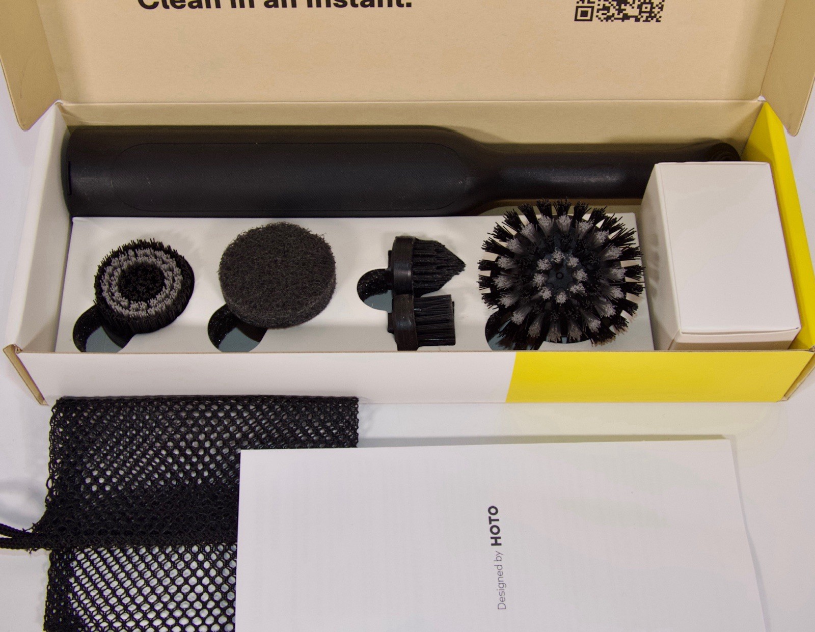 HOTO Wand Cordless Spin Scrubber – Rechargeable Cleaning Brush