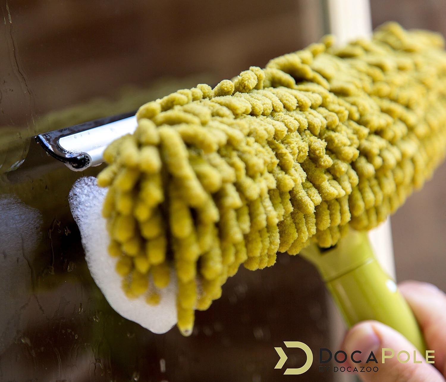 Telescoping Pole Attachment for Feather Duster Squeegee Scrubber Head Only