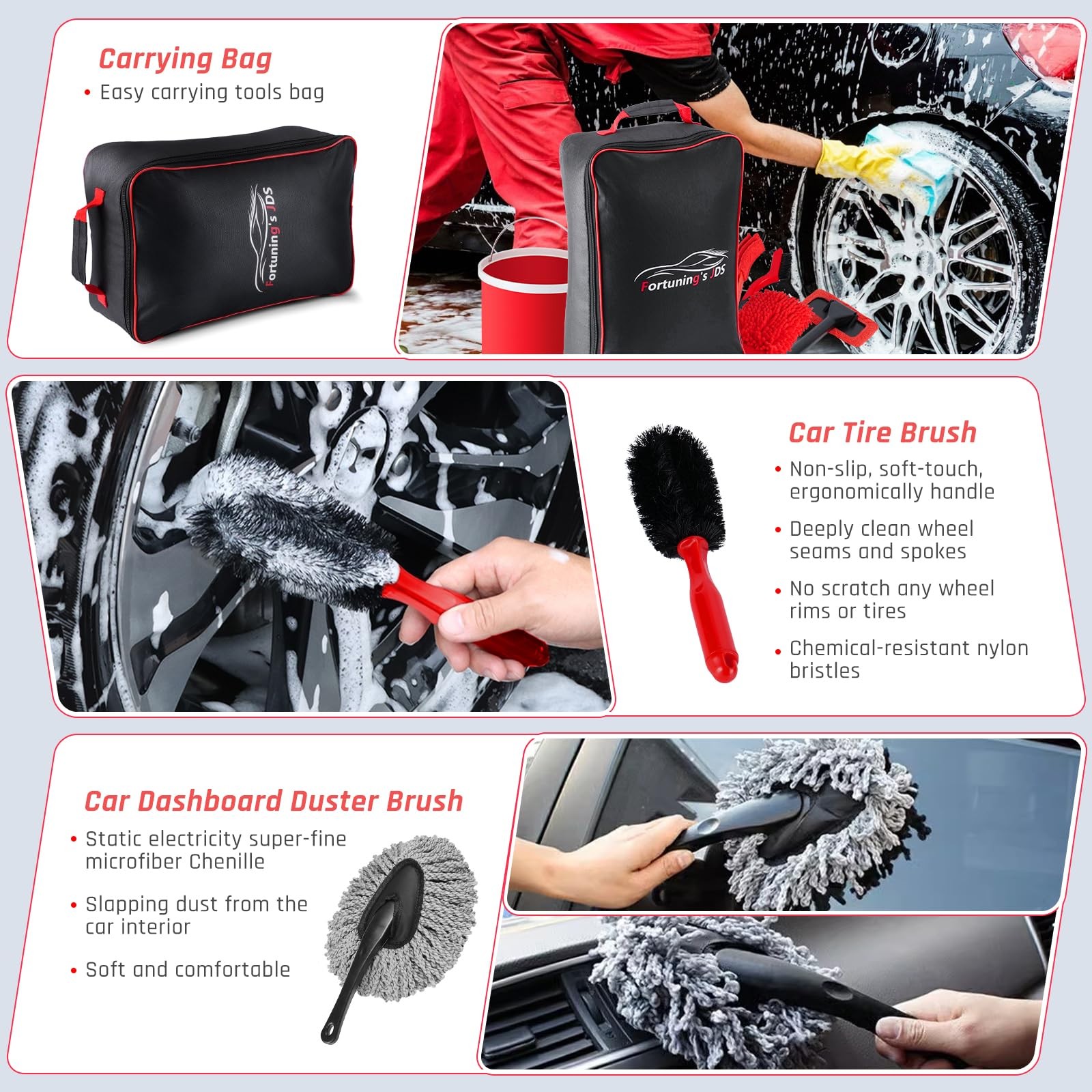 34PCS Car Detailing Brush Set, Car Detailing Kit, Car Detailing Brushes, Car …