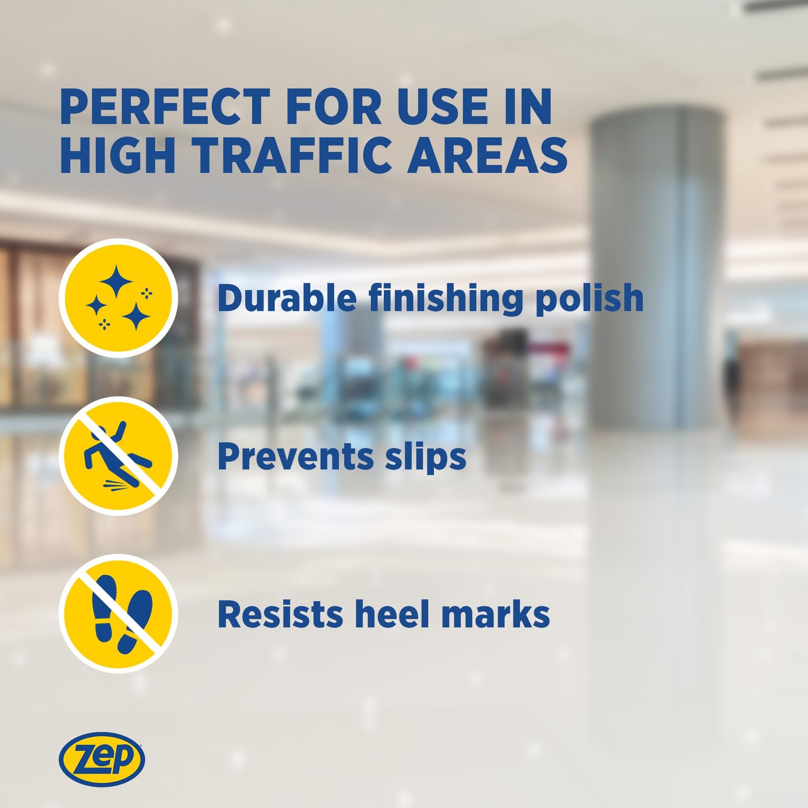 Zep High Traffic Floor Polish 640 Fl Oz Scuff and Slip Resistant Formula