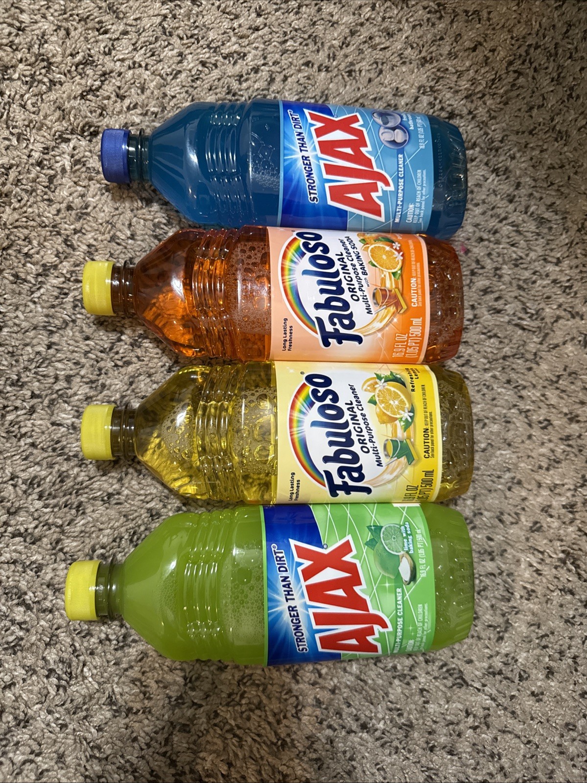 (LOT 4 Bottles) Ajax LIME w/ Baking Soda All Purpose Cleaner 16.9 oz Ea Bottle