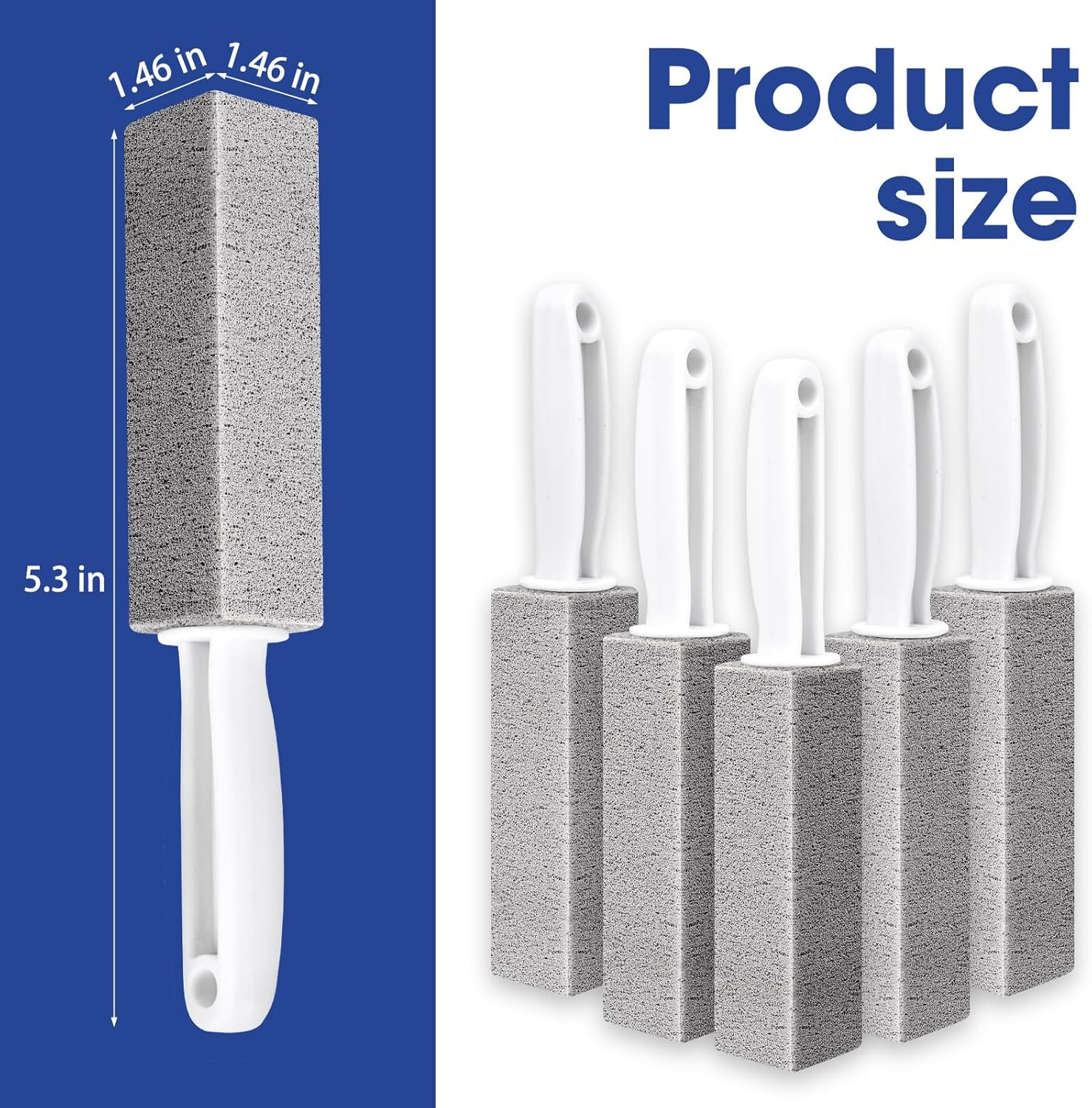 5 Pack Pumice Stone Toilet Cleaner w/ Handle Hard Water Ring Remover